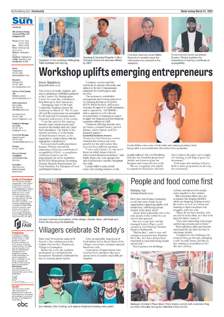 Randburg Sun 31 March 2023 page 4