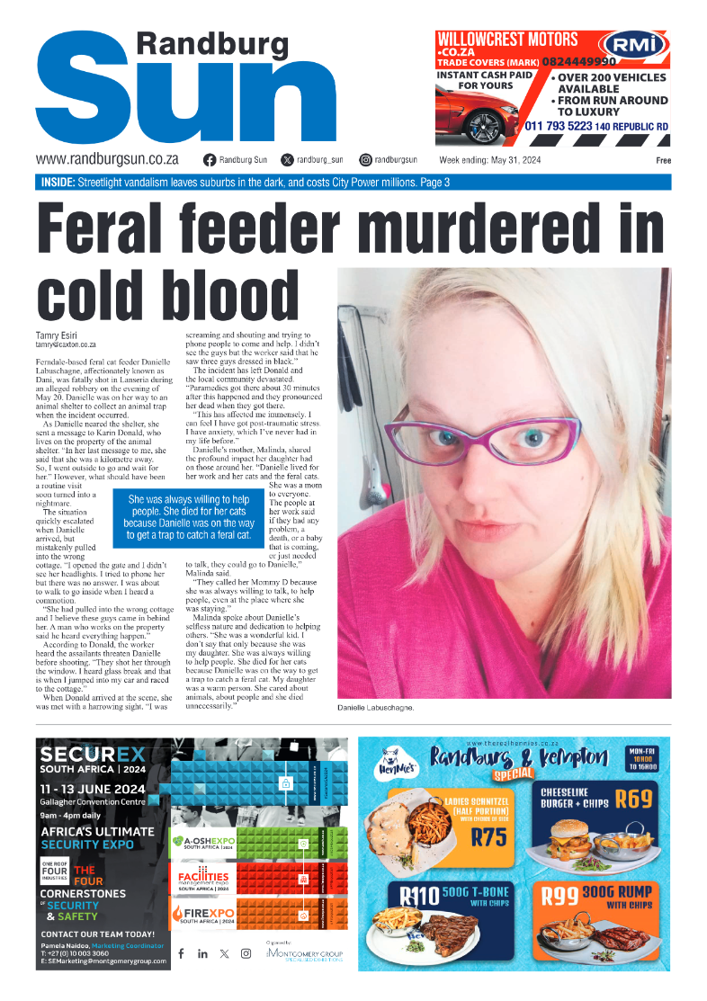 Randburg Sun 31 May 2024 page 1