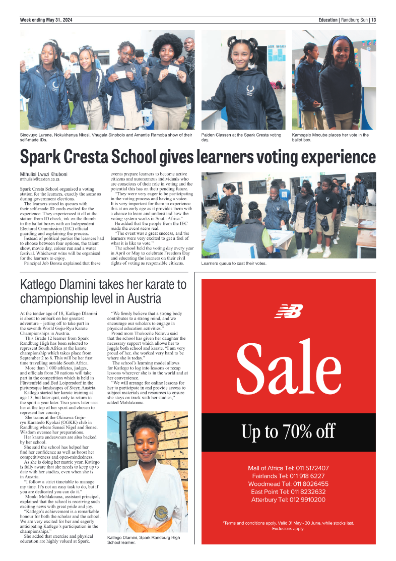 Randburg Sun 31 May 2024 page 13