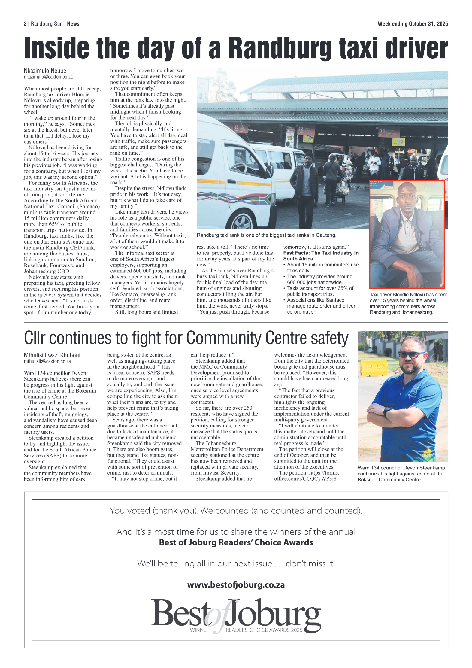 Randburg Sun 31 October 2025 page 2