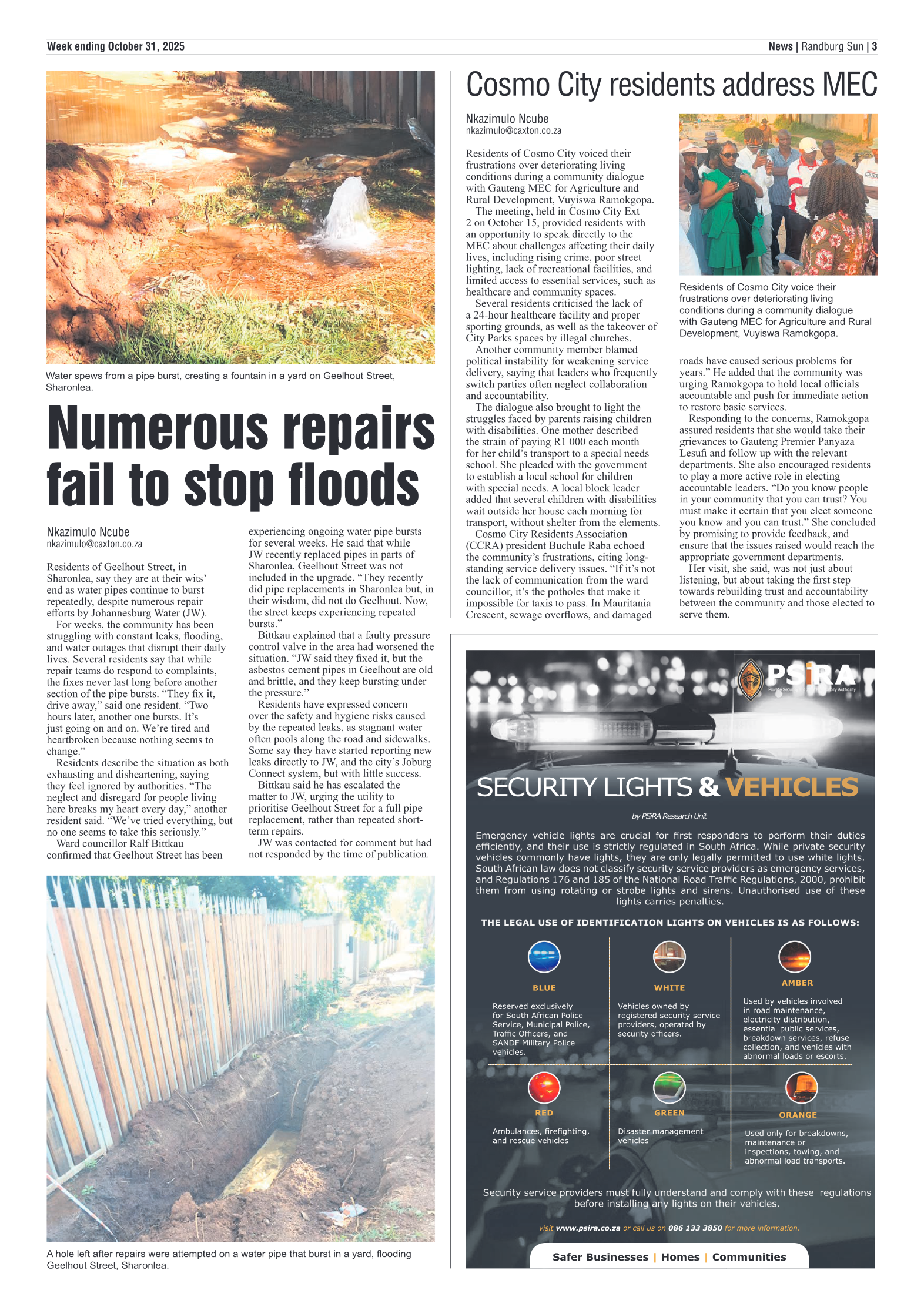Randburg Sun 31 October 2025 page 3