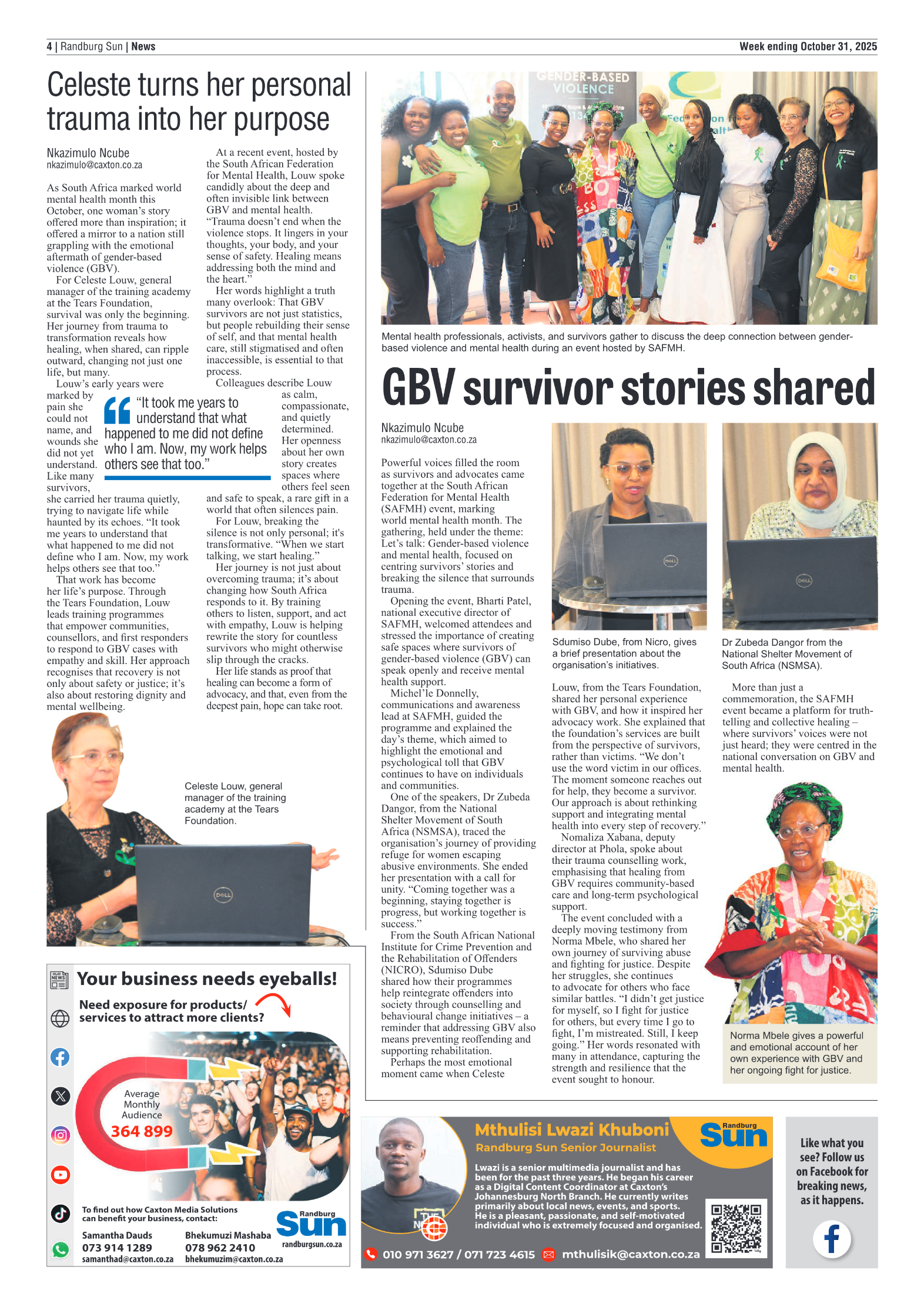 Randburg Sun 31 October 2025 page 4