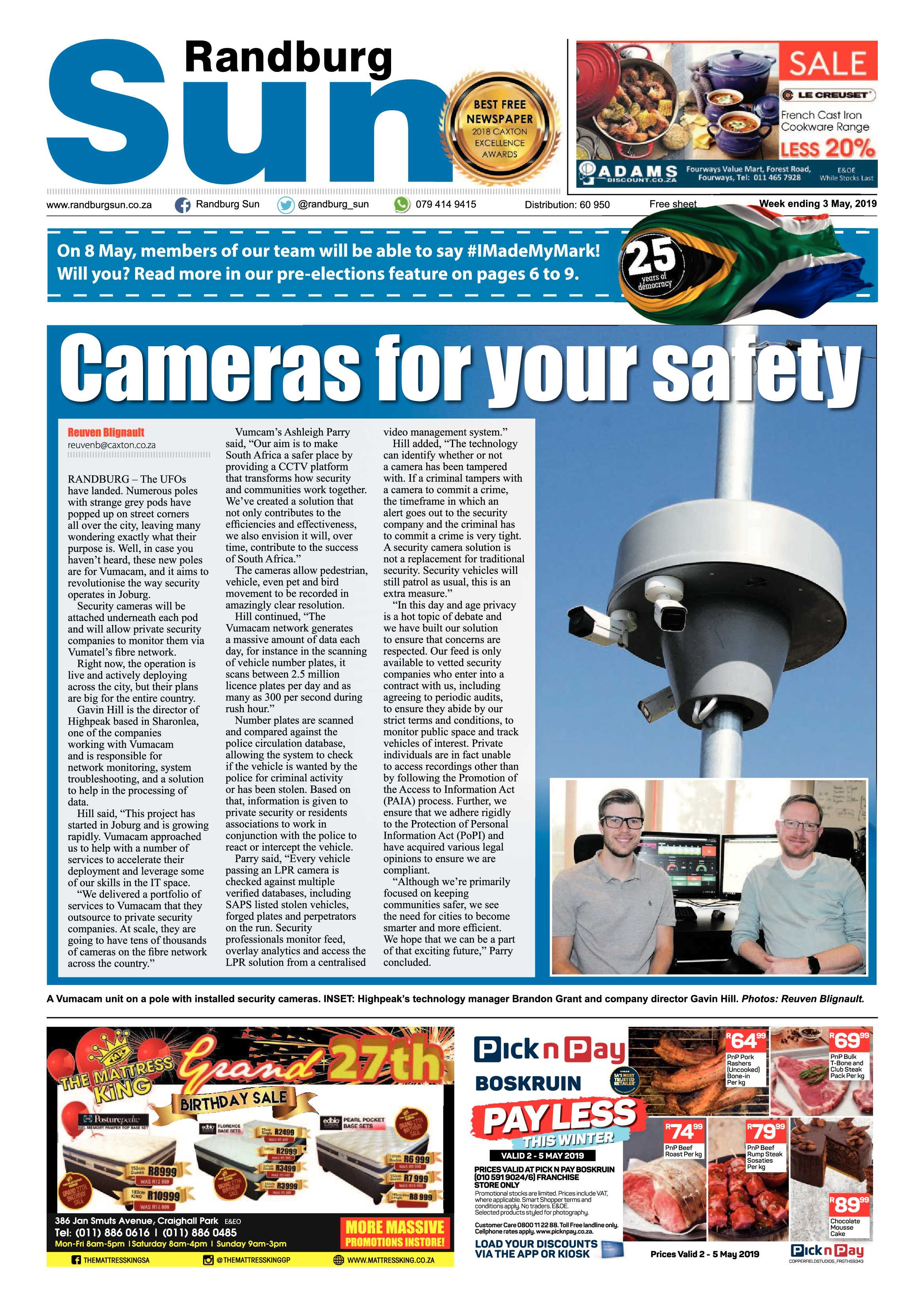 Randburg Sun 3 May, 2019 page 1