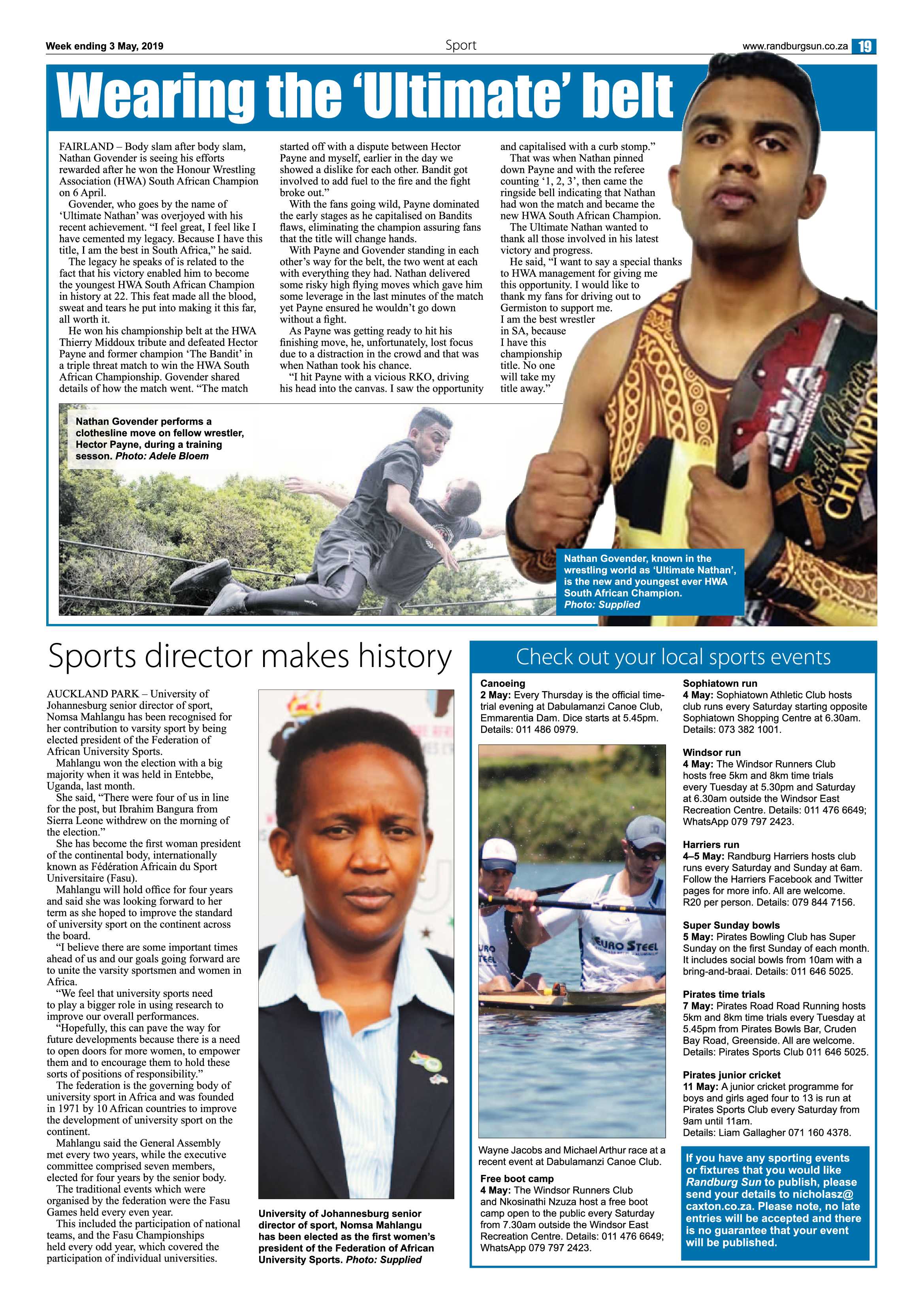 Randburg Sun 3 May, 2019 page 19