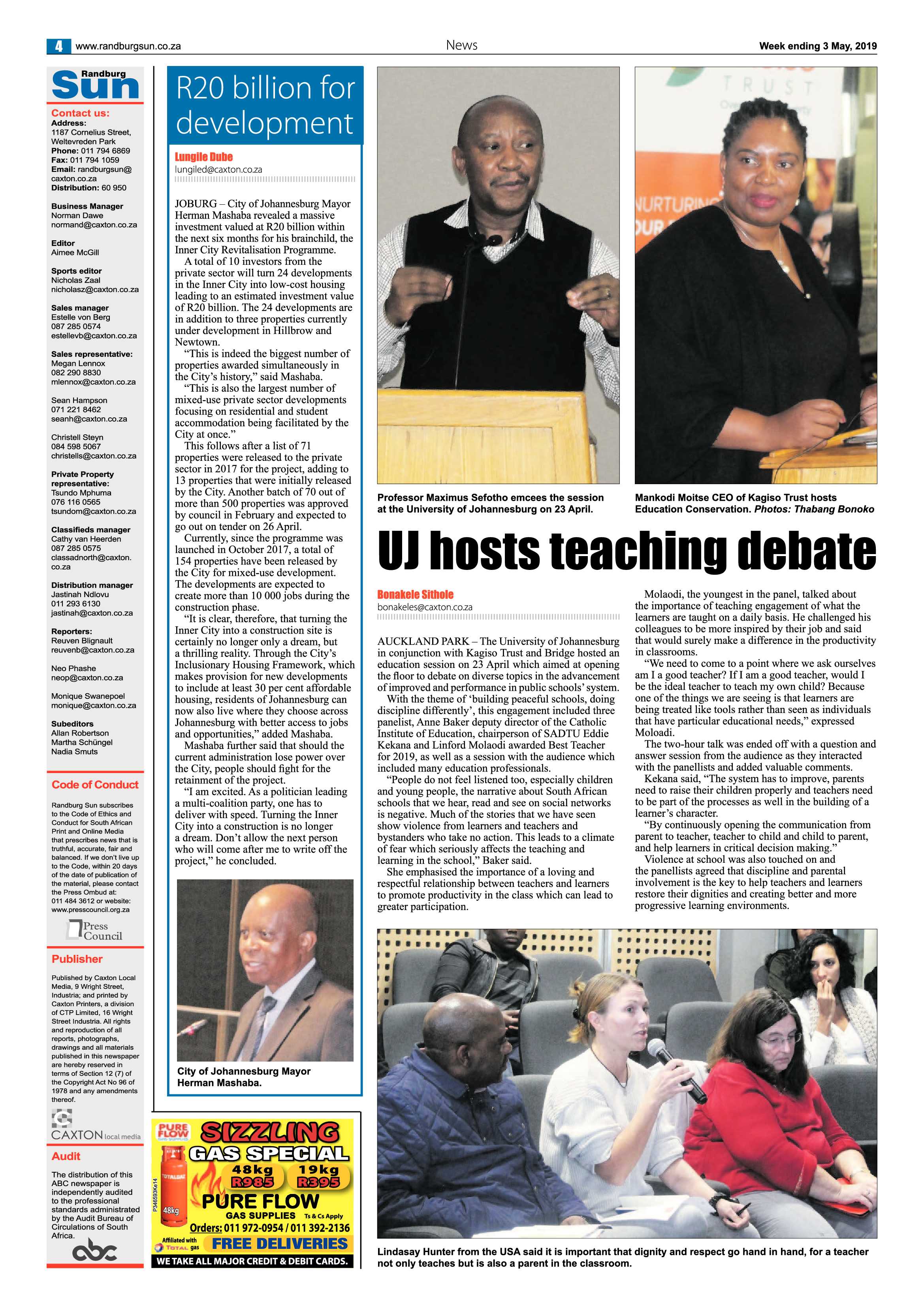 Randburg Sun 3 May, 2019 page 4