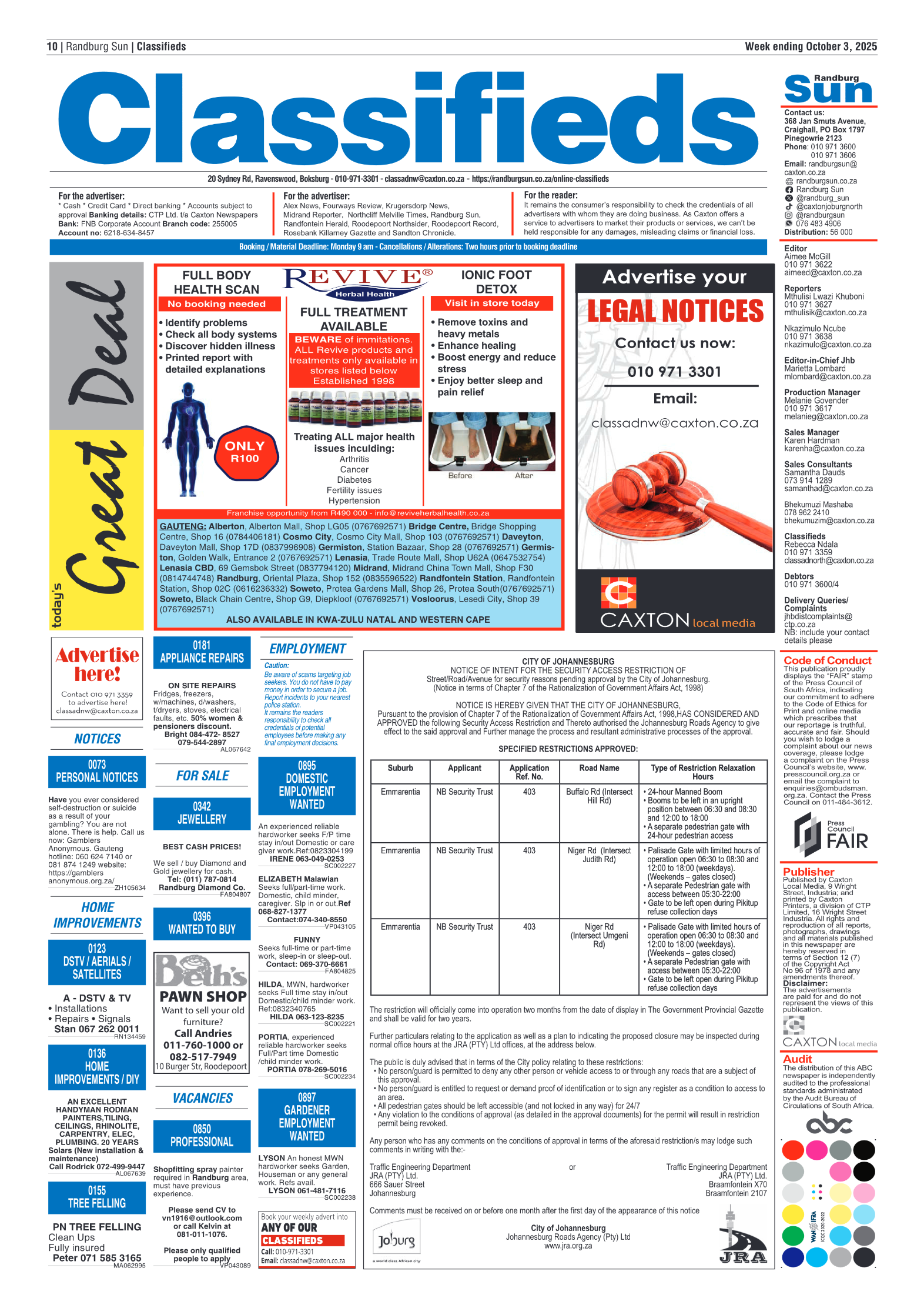 Randburg Sun 3 October 2025 page 10