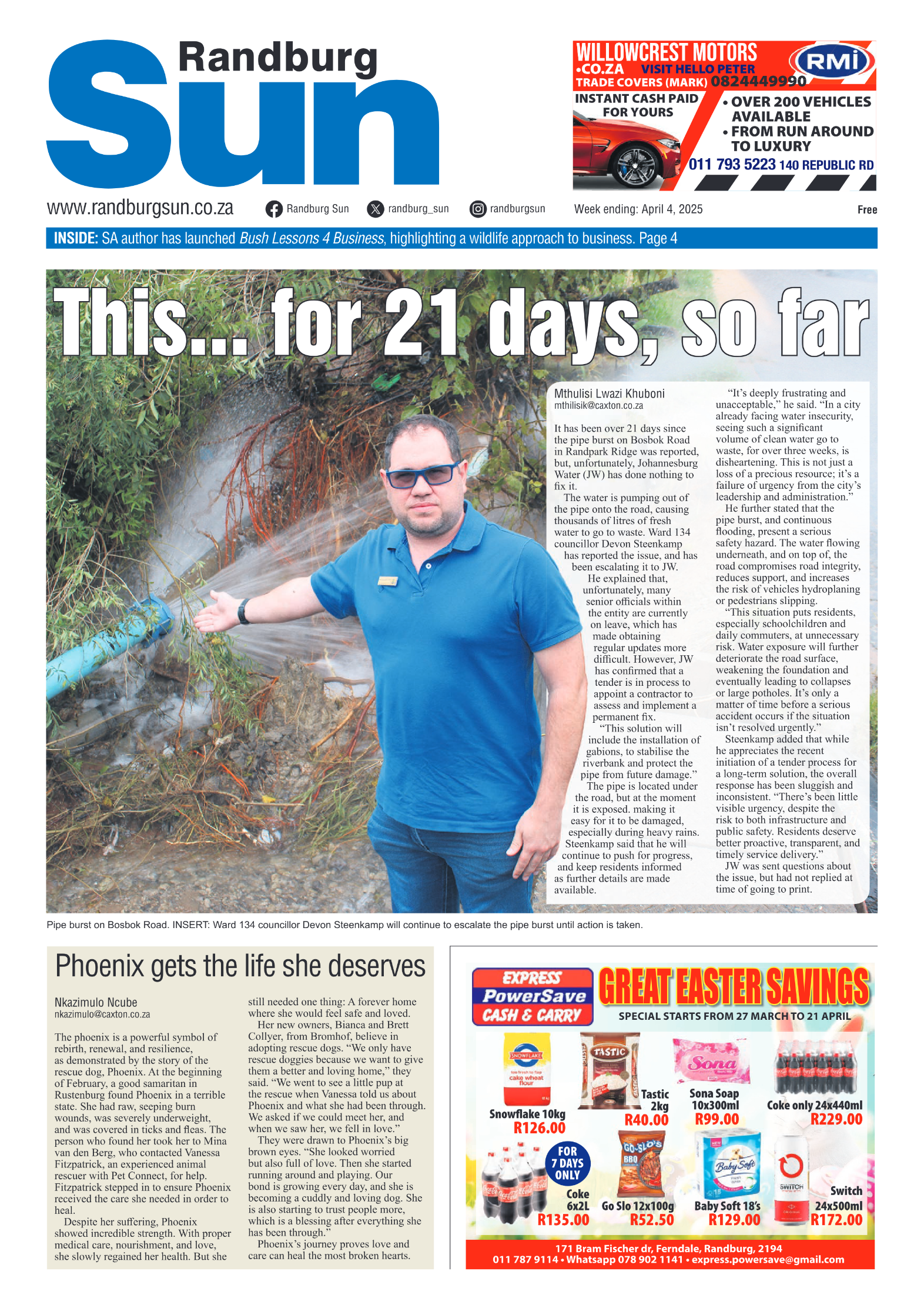 Randburg Sun 4 April 2025 page 1