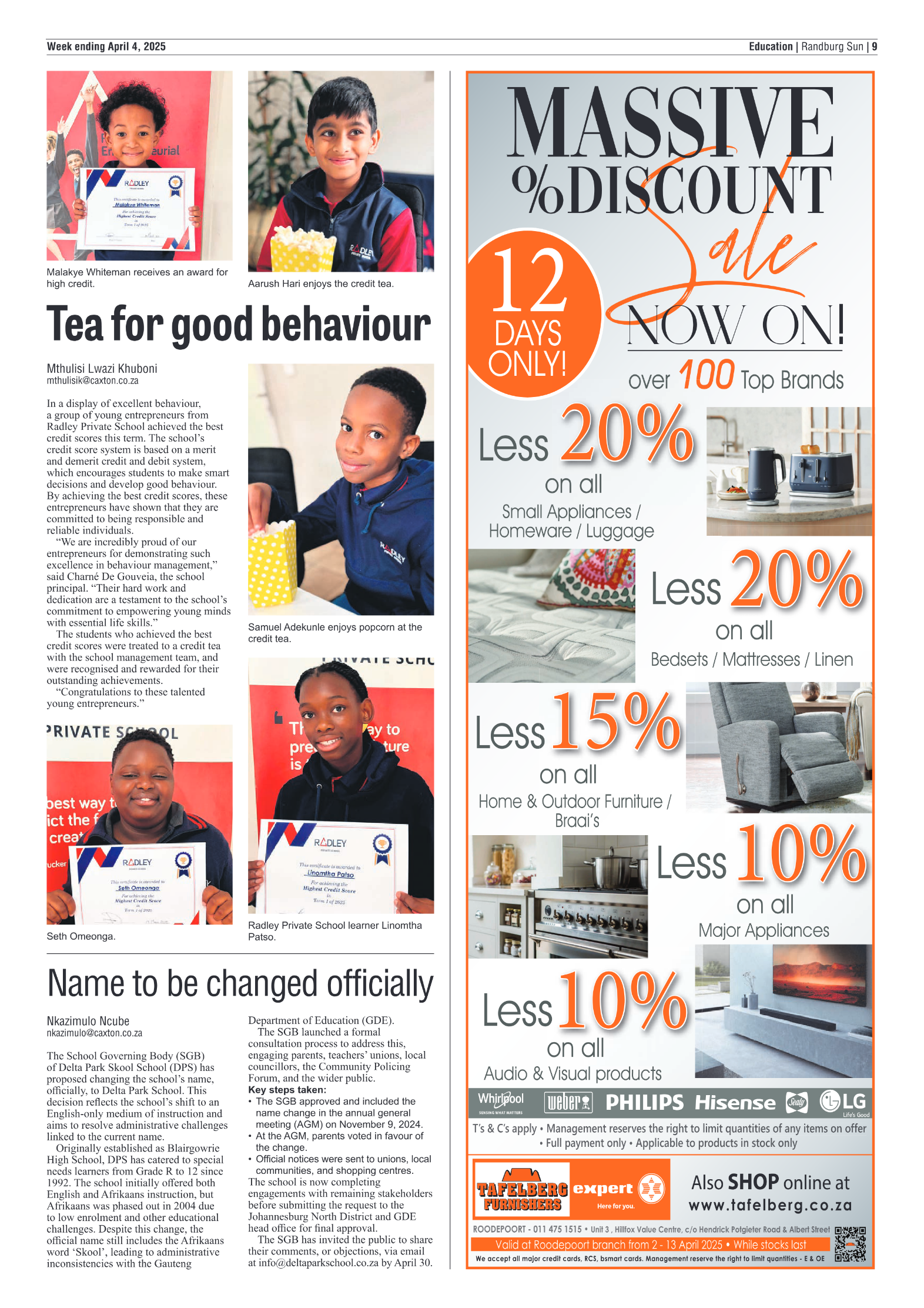 Randburg Sun 4 April 2025 page 9