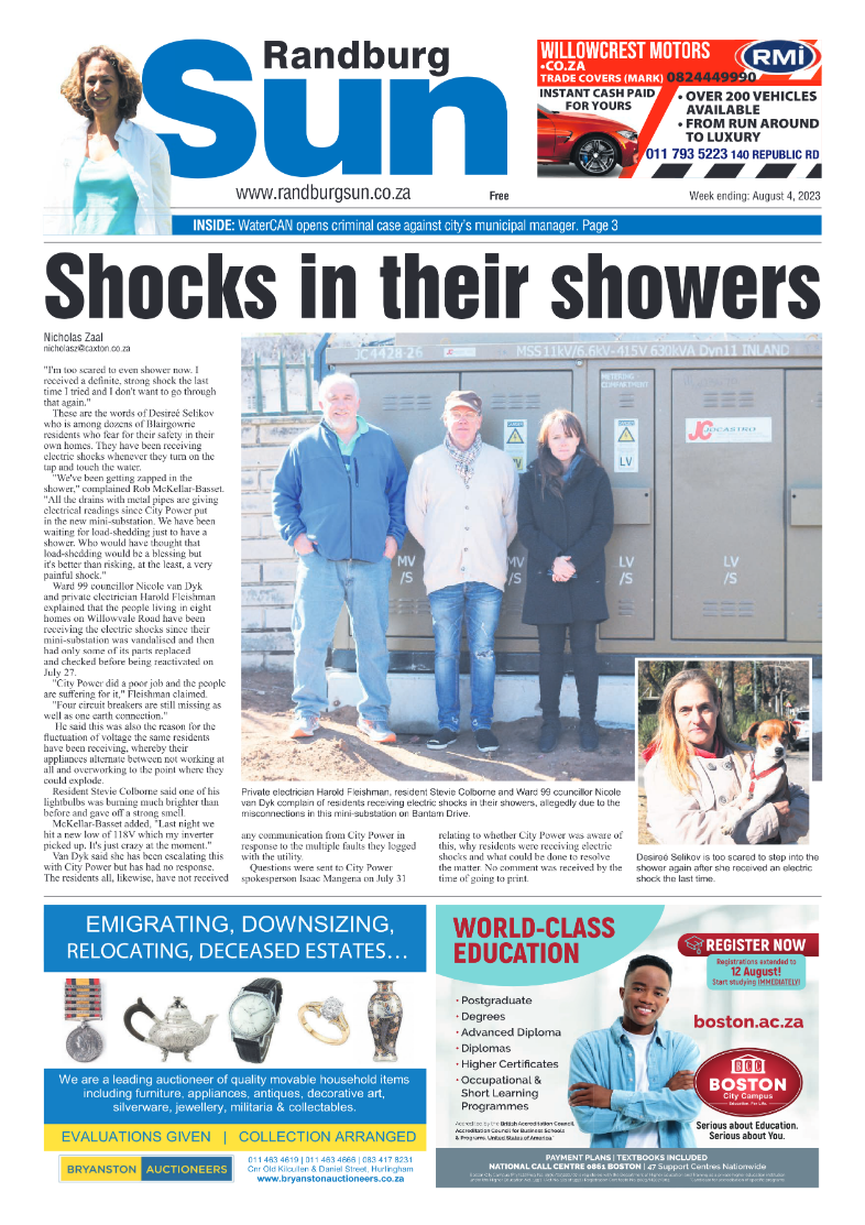 Randburg Sun 4 August 2023 page 1