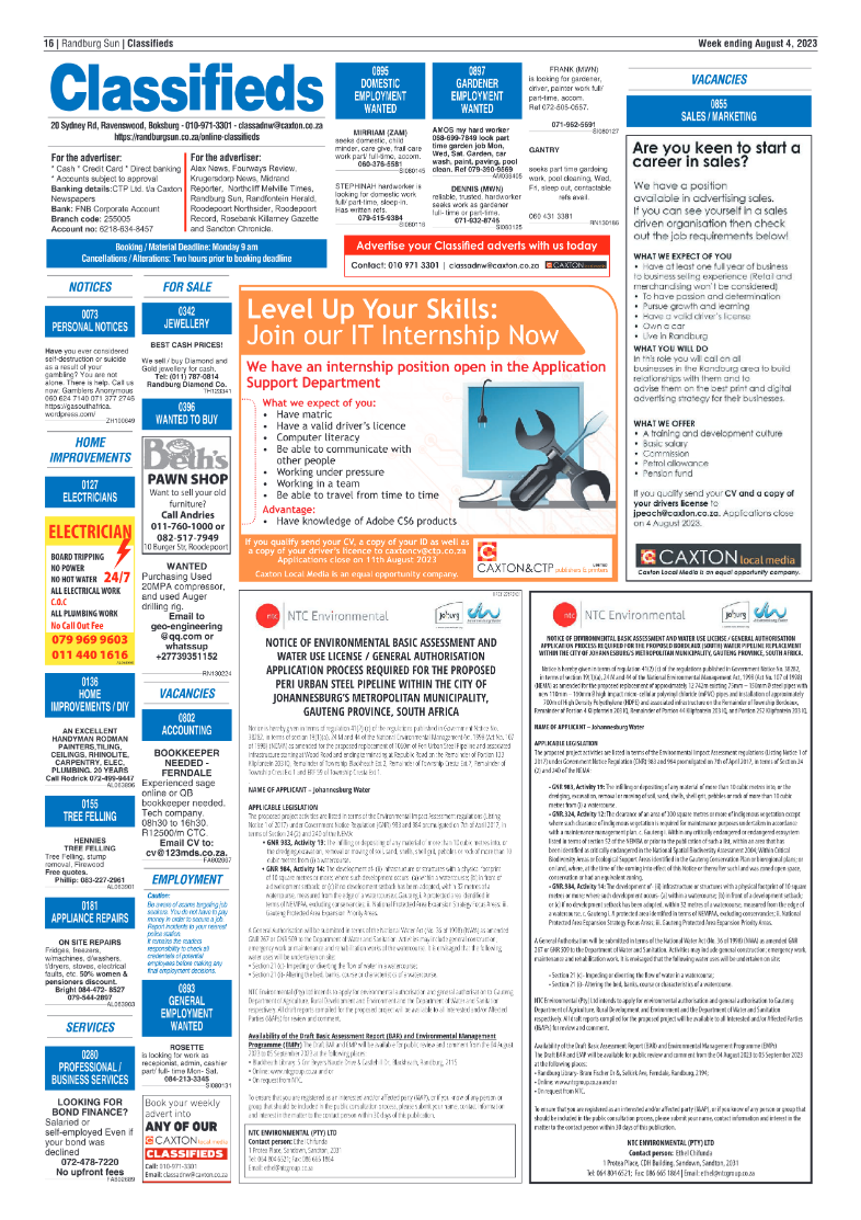 Randburg Sun 4 August 2023 page 16