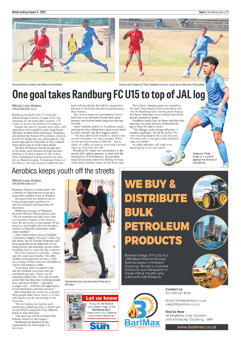 Randburg Sun 4 August 2023 page 19
