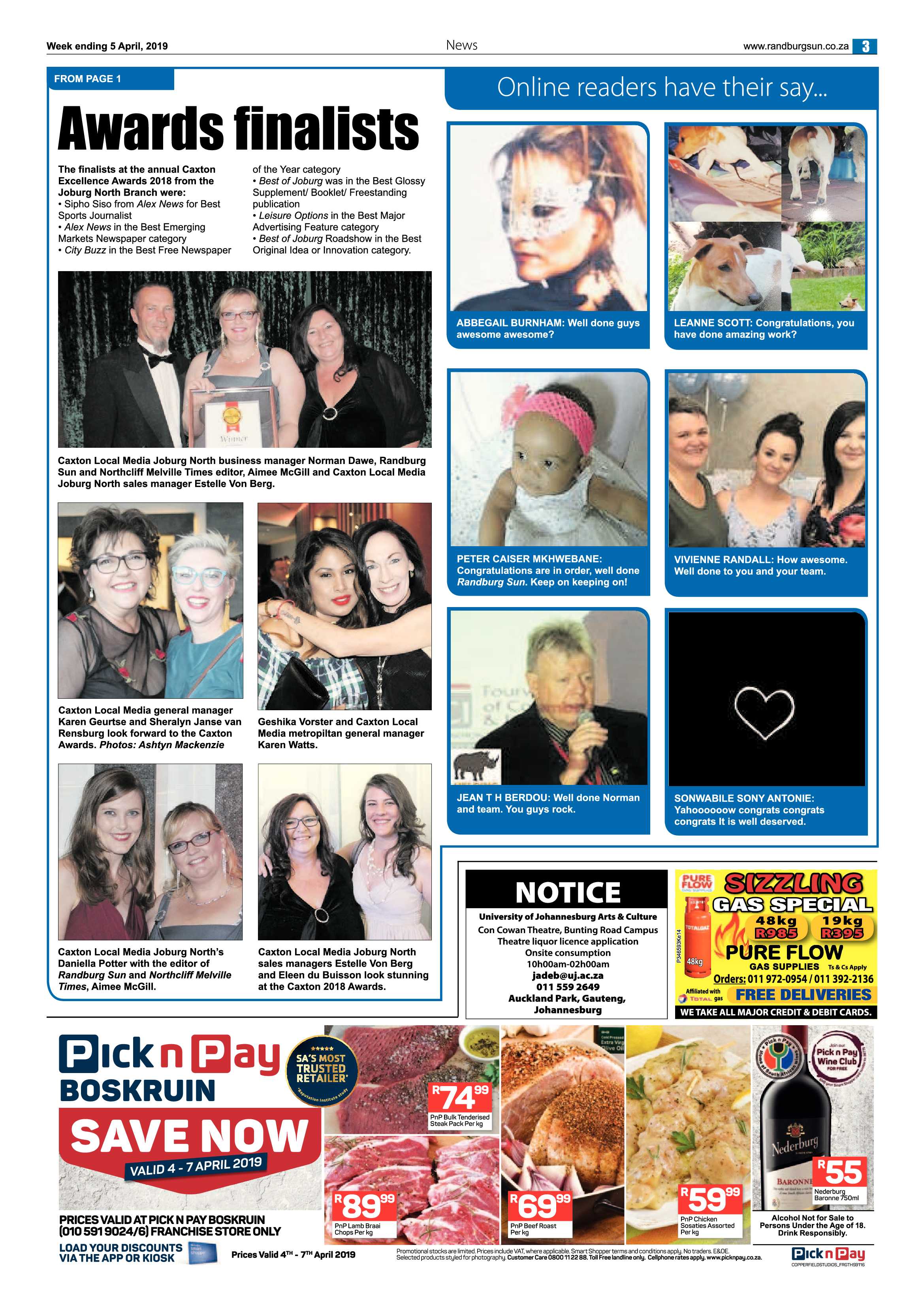 Randburg Sun 5 April, 2019 page 3
