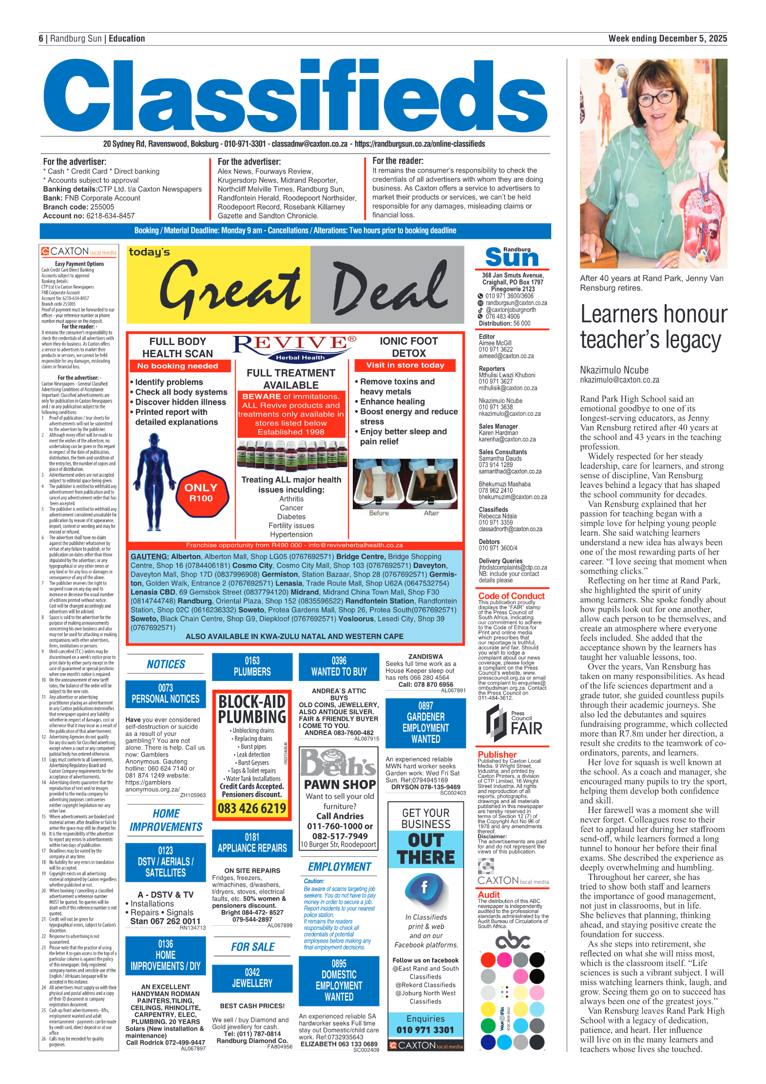 Randburg Sun 5 December 2025 page 6