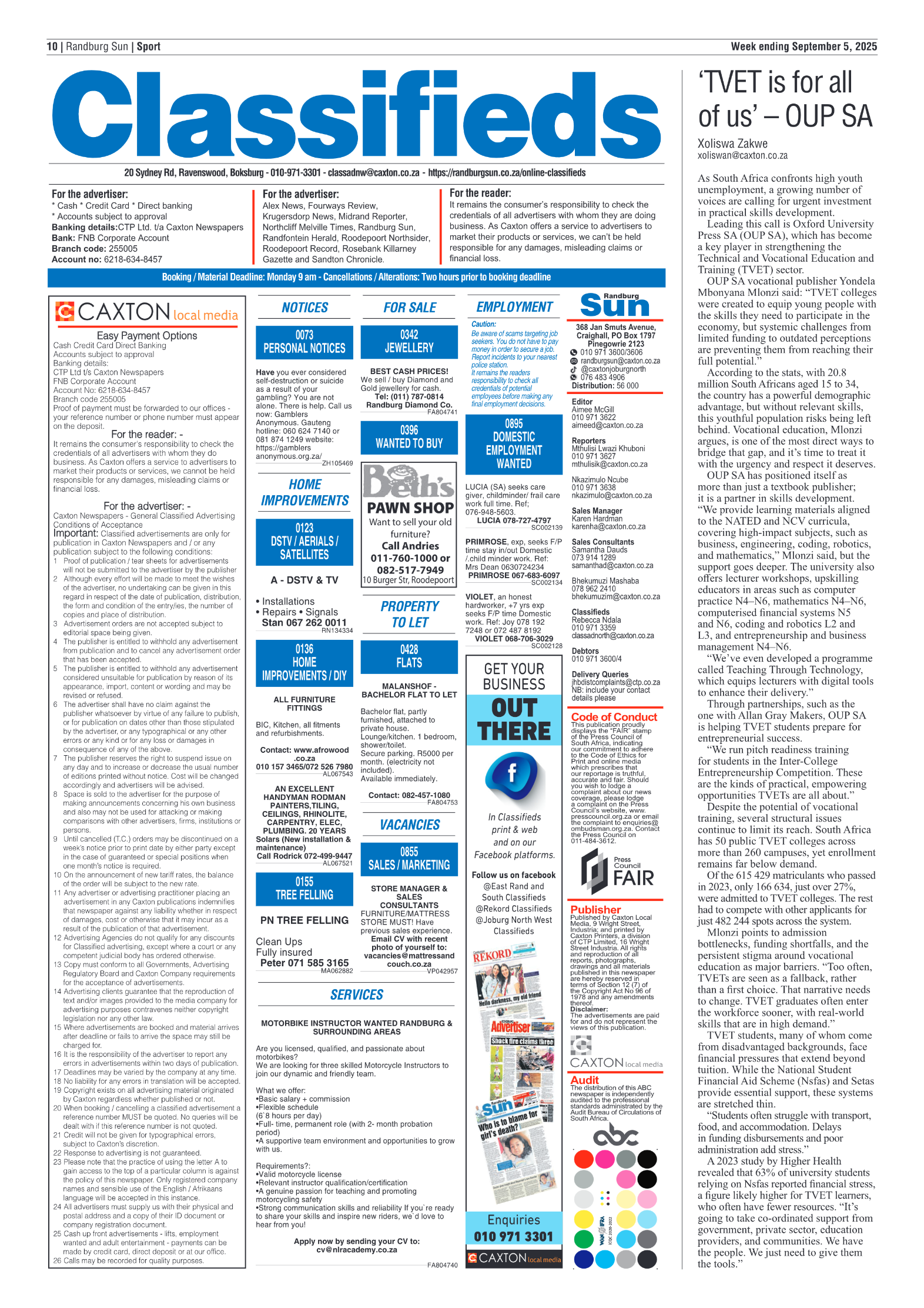 Randburg Sun 5 September 2025 page 10