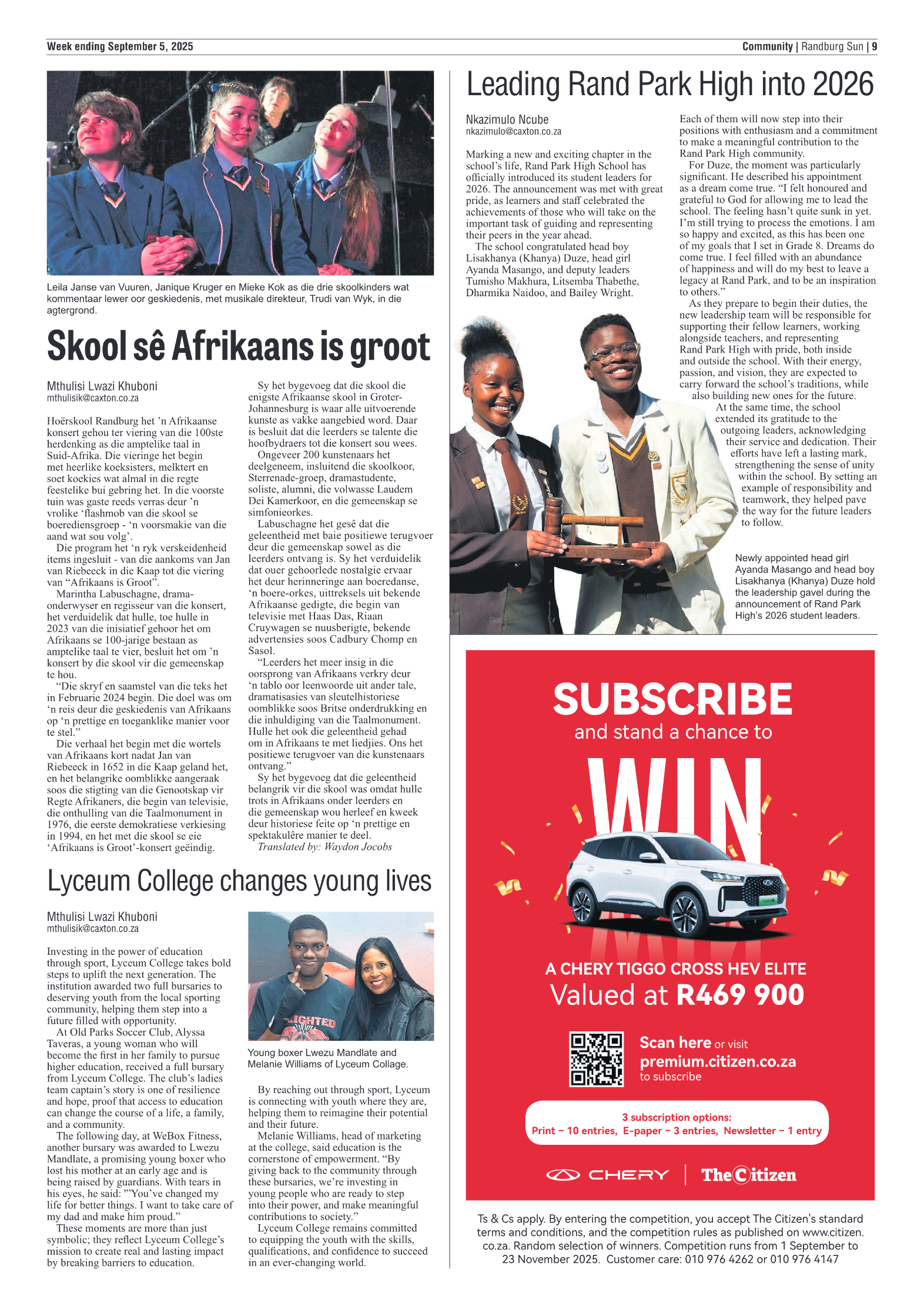 Randburg Sun 5 September 2025 page 9