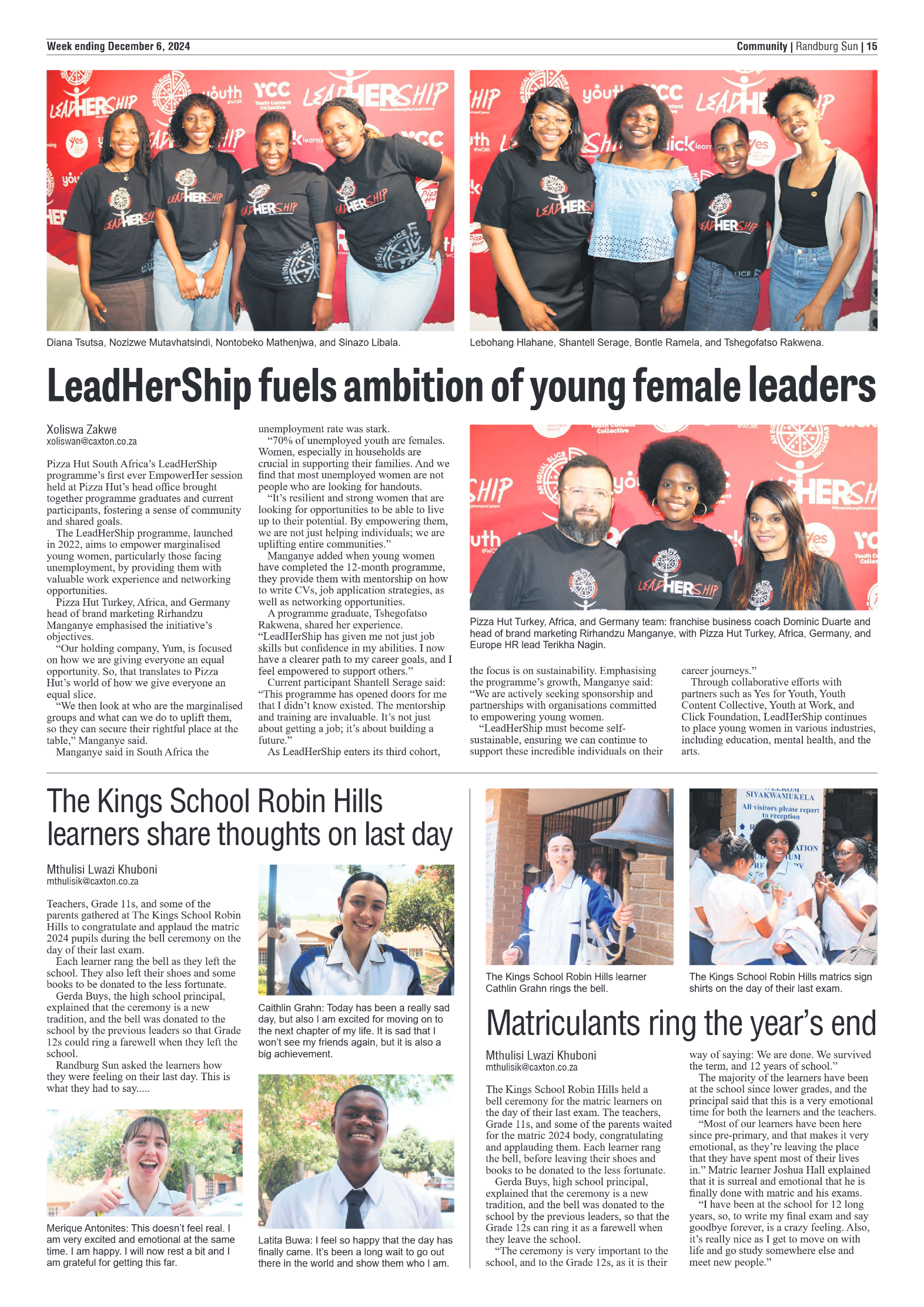 Randburg Sun 6 December 2024 page 15