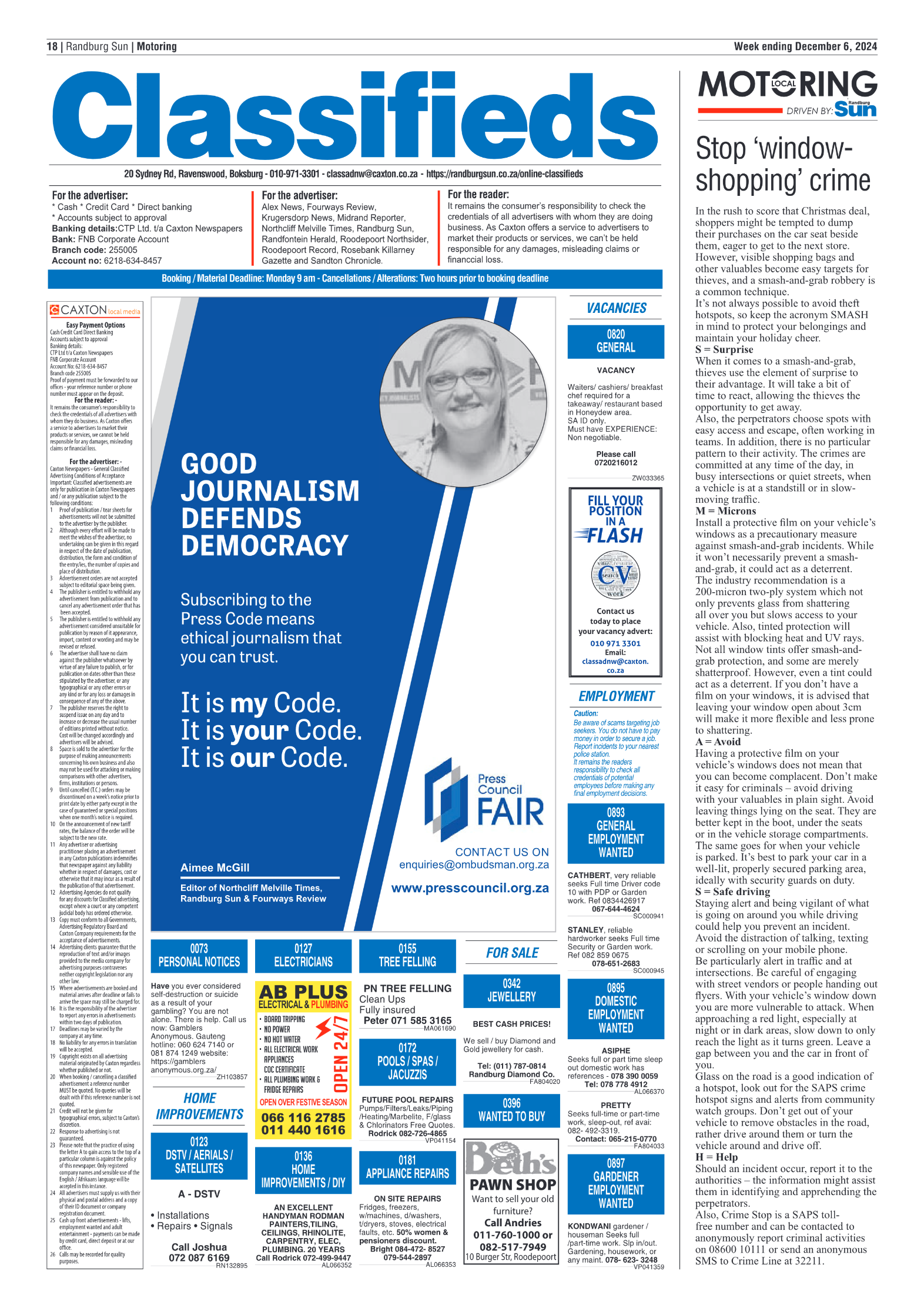 Randburg Sun 6 December 2024 page 18