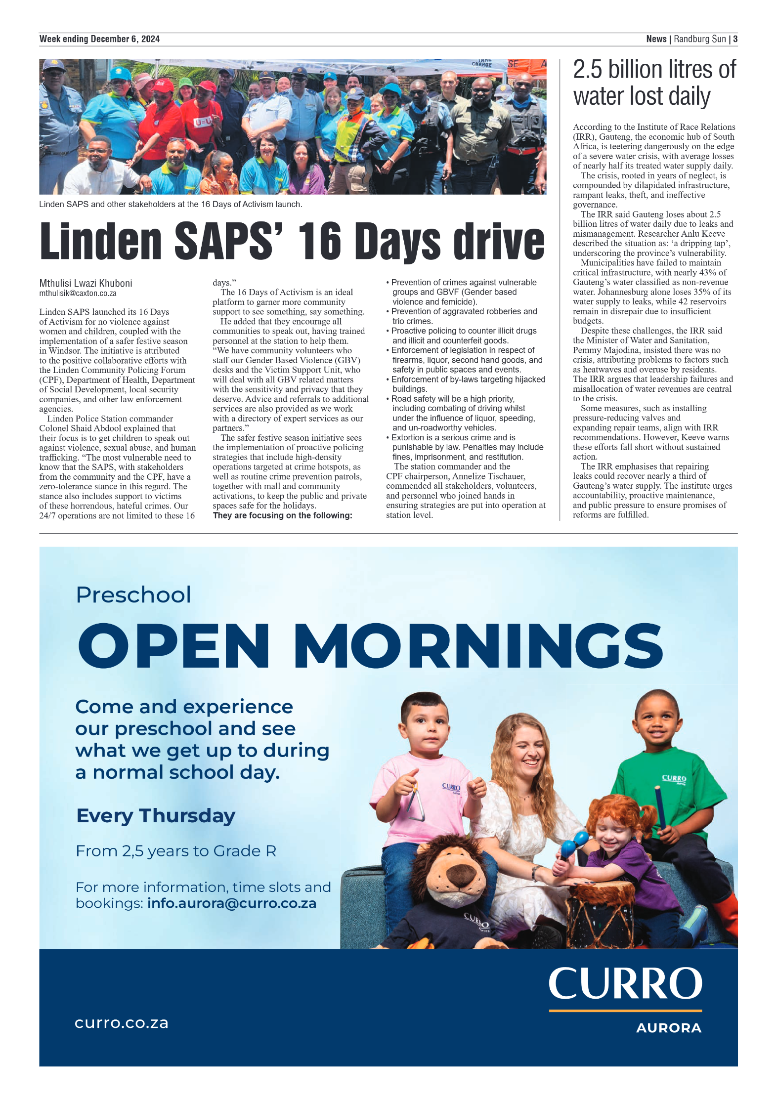Randburg Sun 6 December 2024 page 3