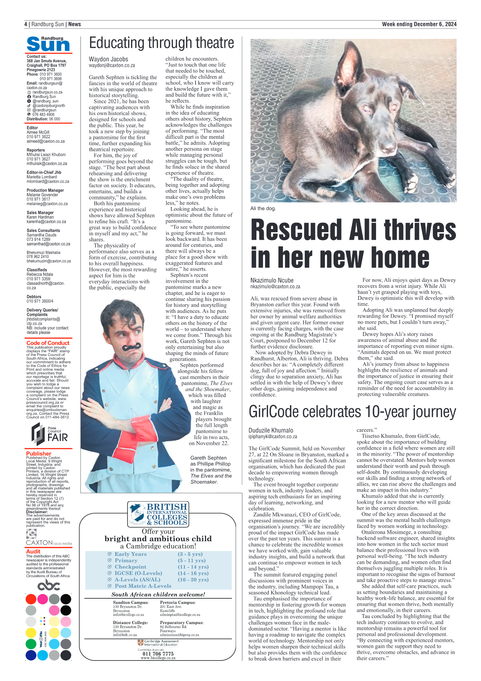 Randburg Sun 6 December 2024 page 4