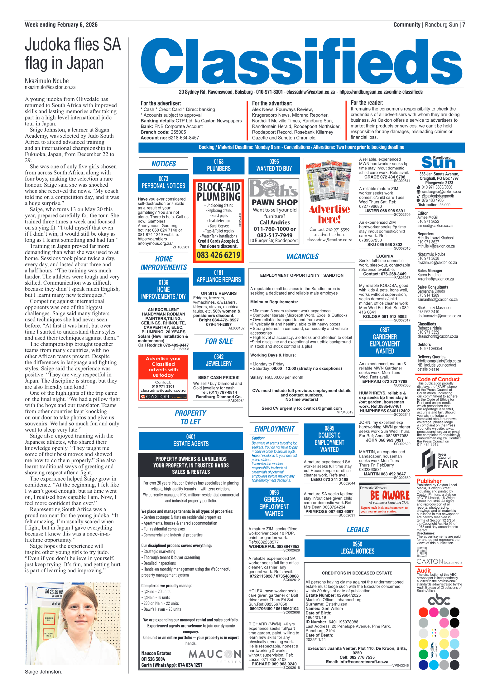 Randburg Sun 6 February 2026 page 7