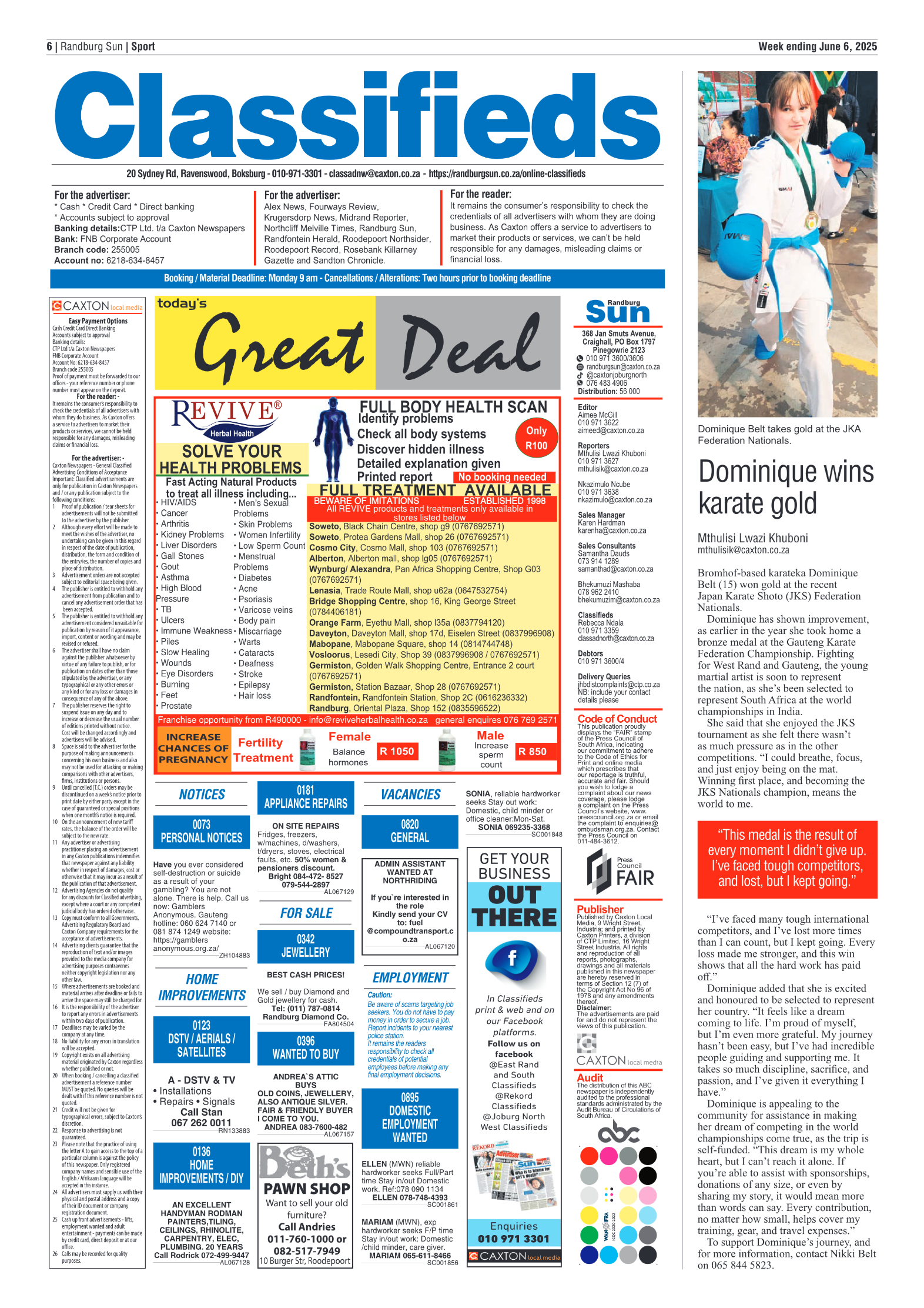 Randburg Sun 6 June 2025 page 6