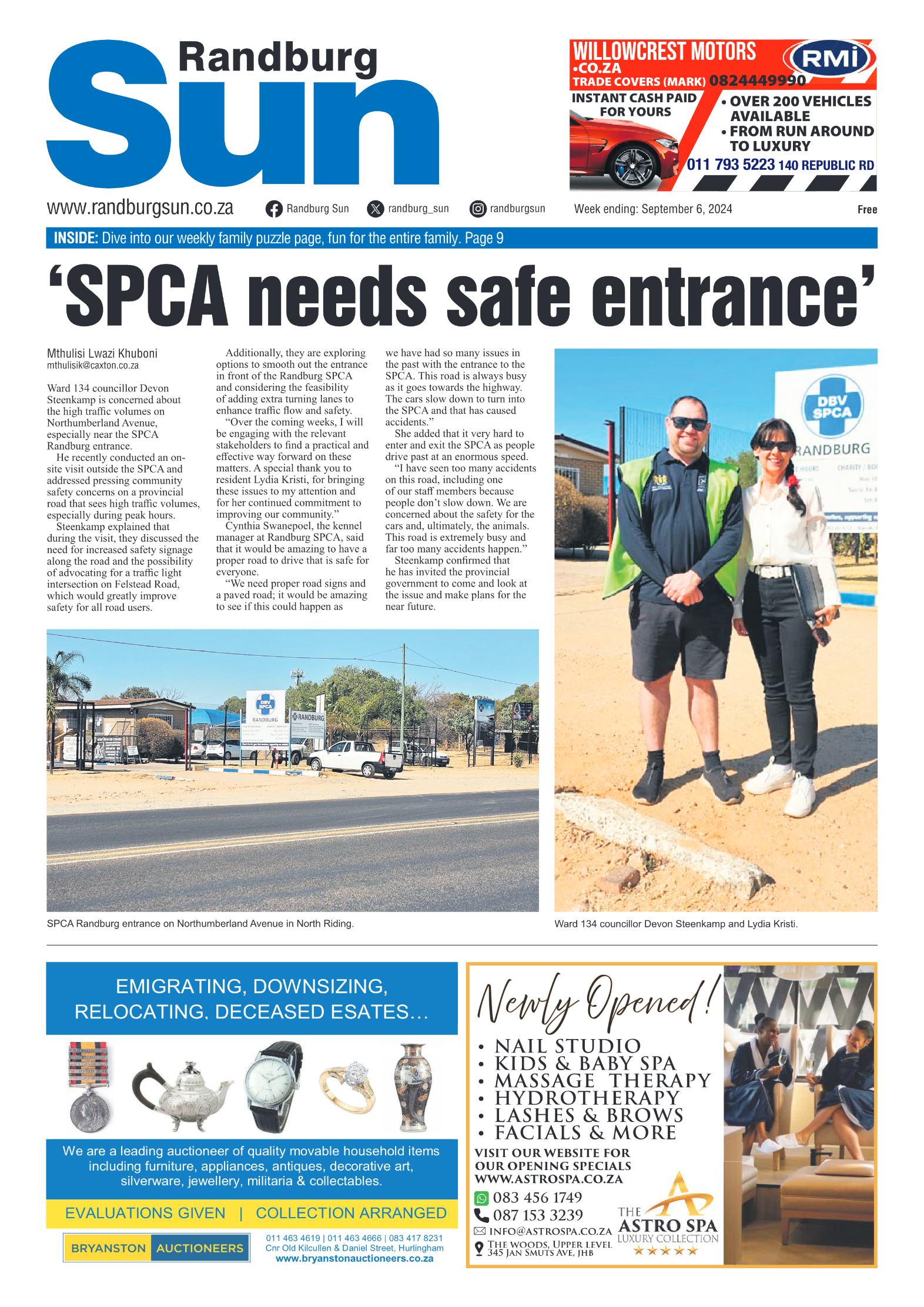 Randburg Sun 6 September 2024 page 1