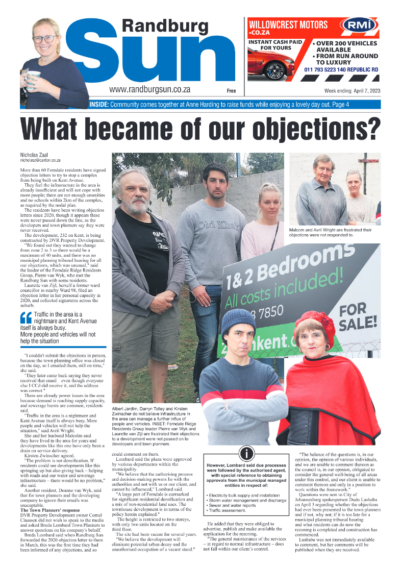 Randburg Sun 7 April 2023 page 1