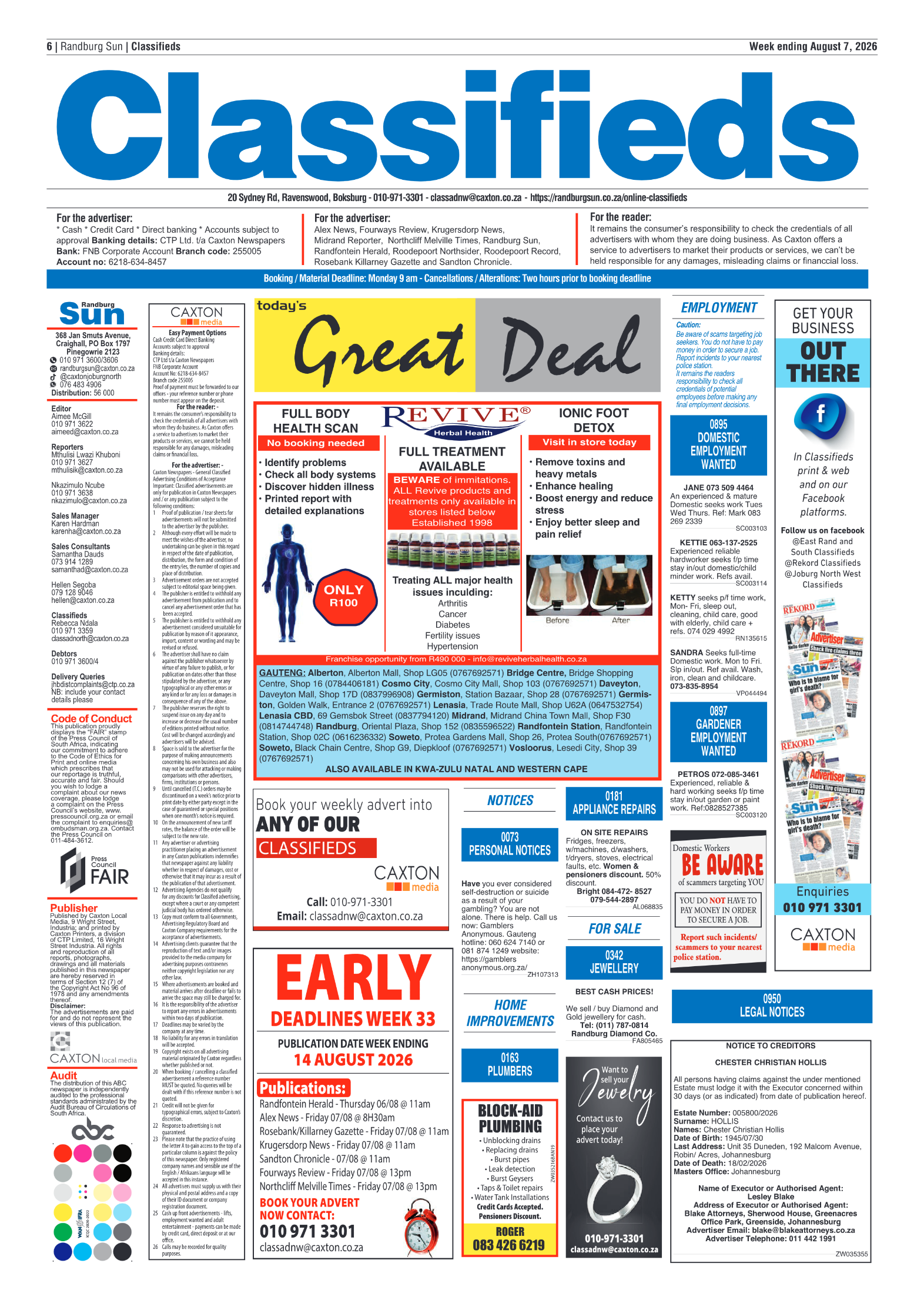 Randburg Sun 7 August 2026 page 8