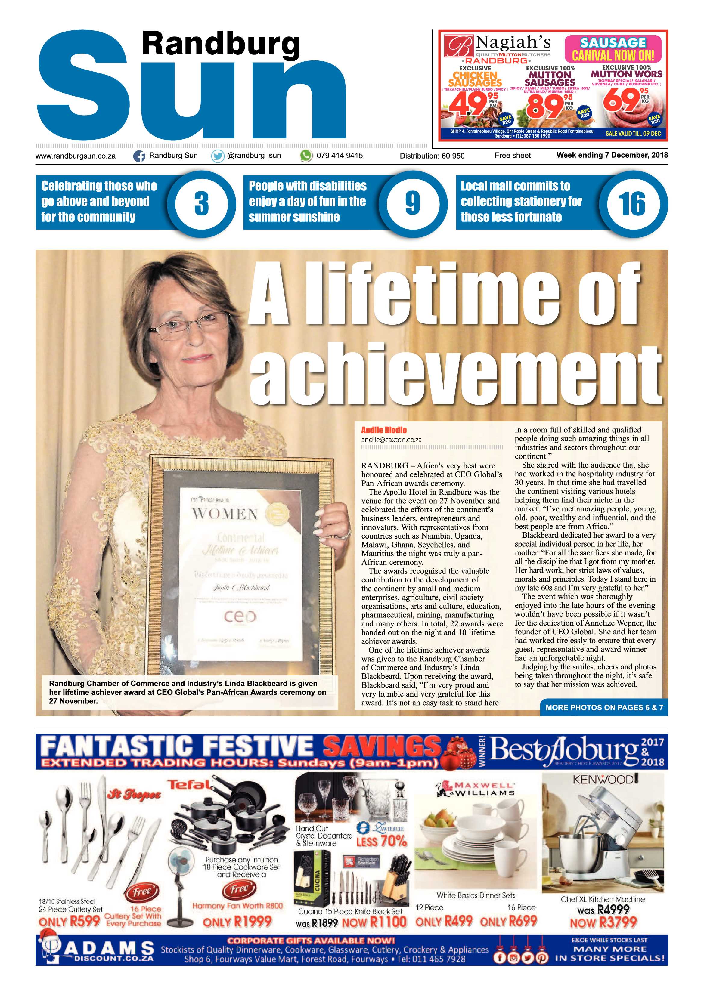 Randburg Sun 7 December 2018 page 1