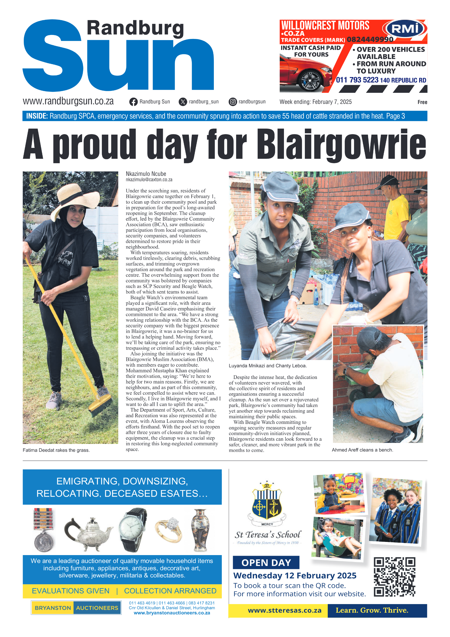 Randburg Sun 7 February 2025 page 1