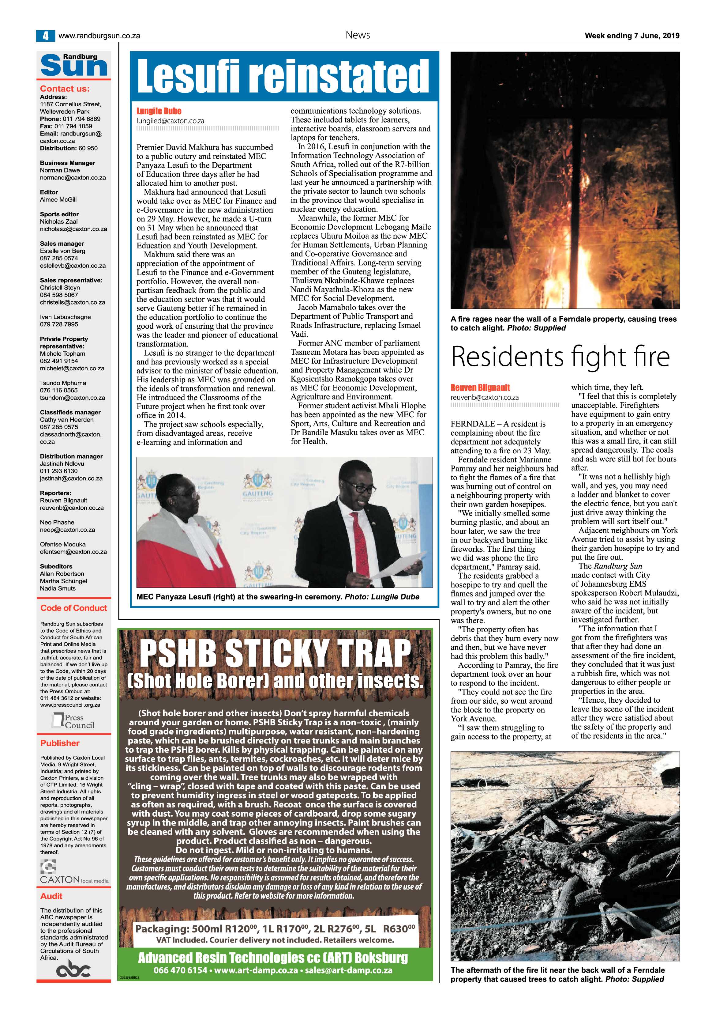 Randburg Sun 7 June, 2019 page 4