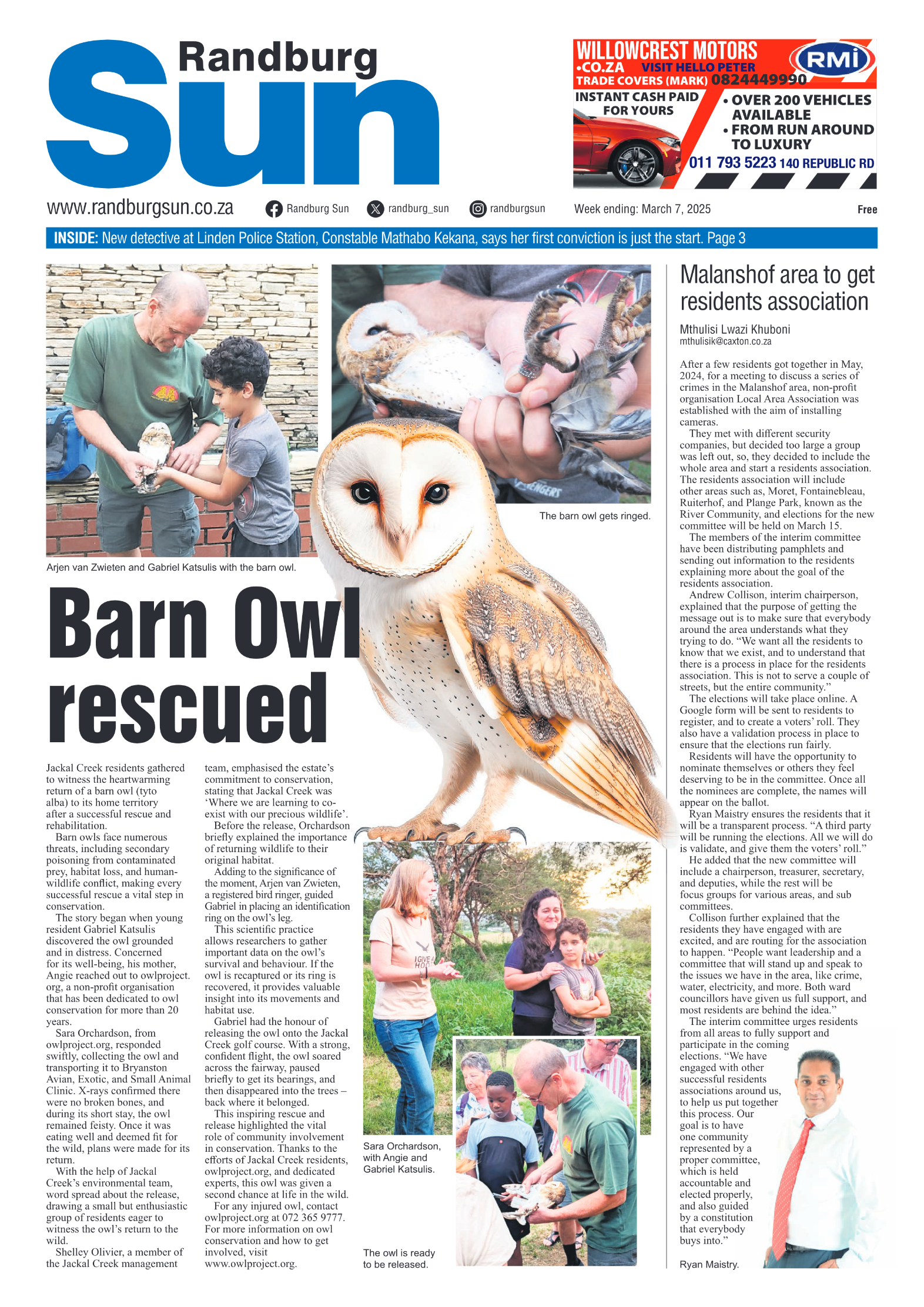 Randburg Sun 7 March 2025 page 1