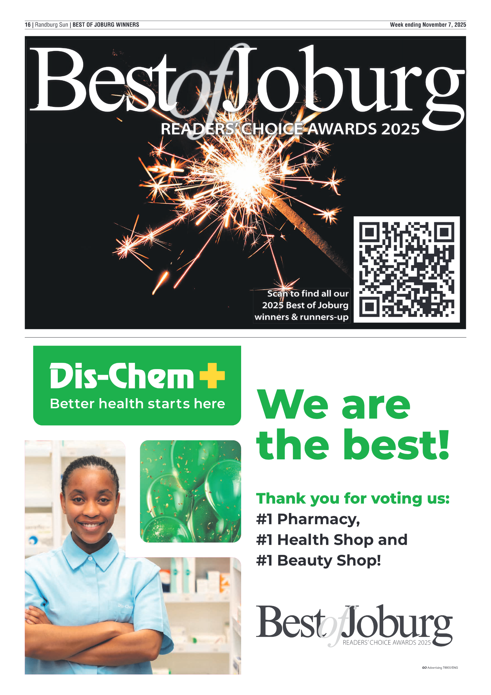 Randburg Sun 7 November 2025 page 16