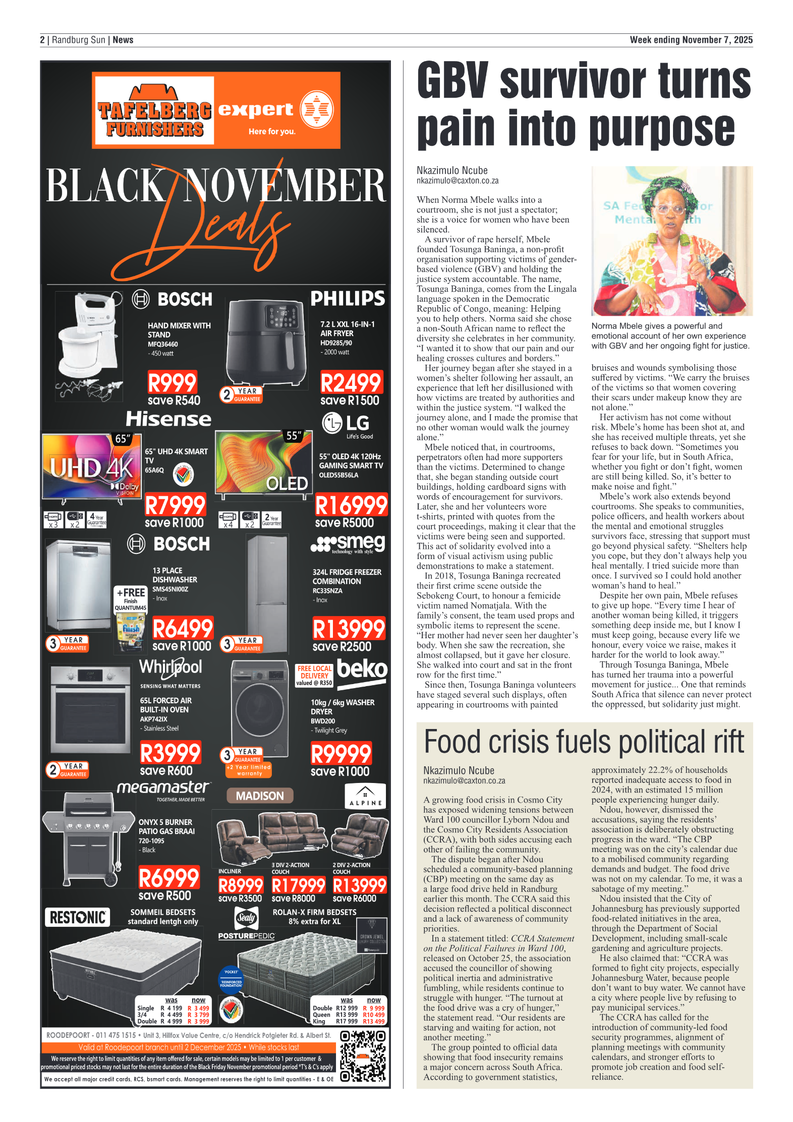 Randburg Sun 7 November 2025 page 2