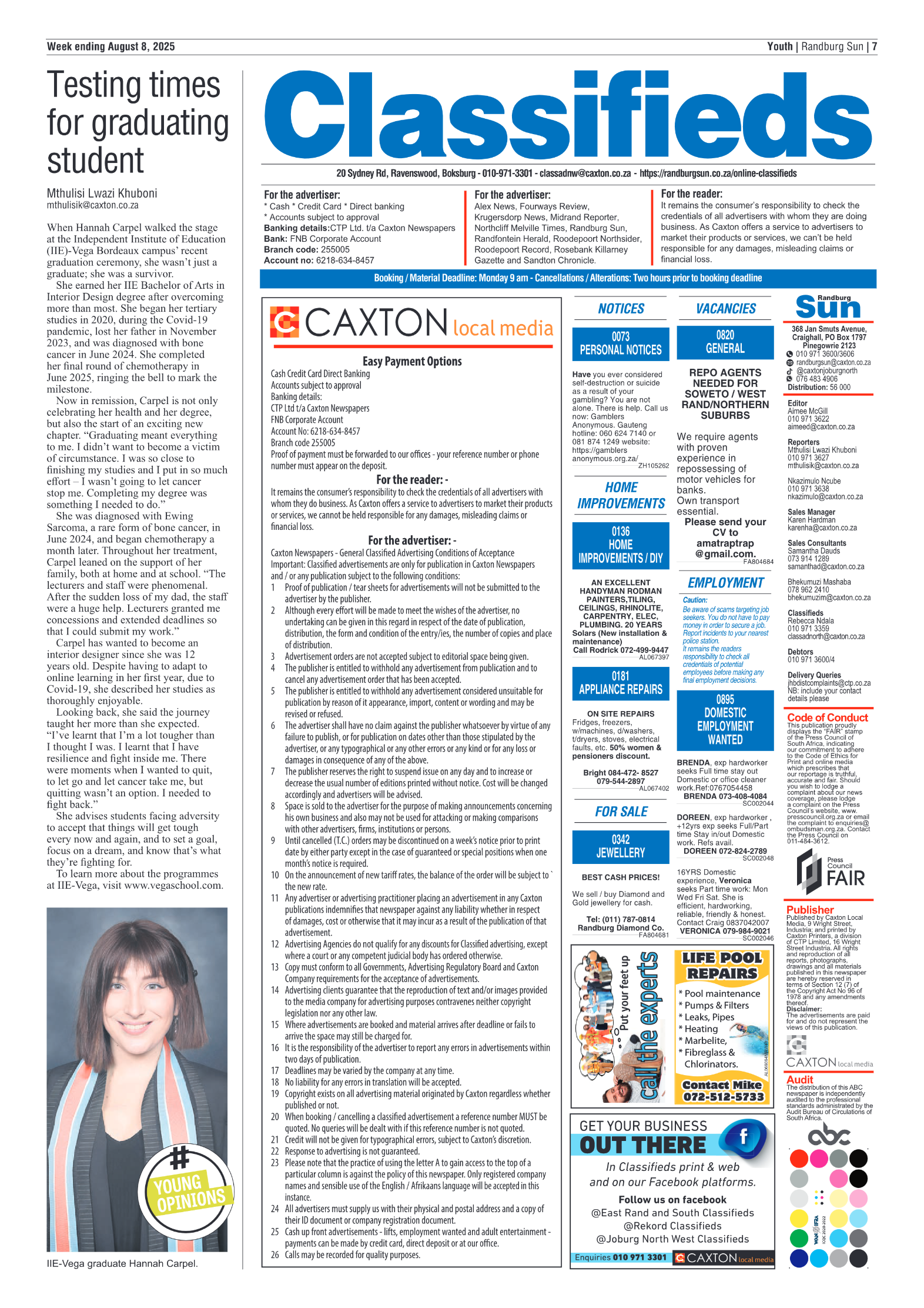 Randburg Sun 8 August 2025 page 7