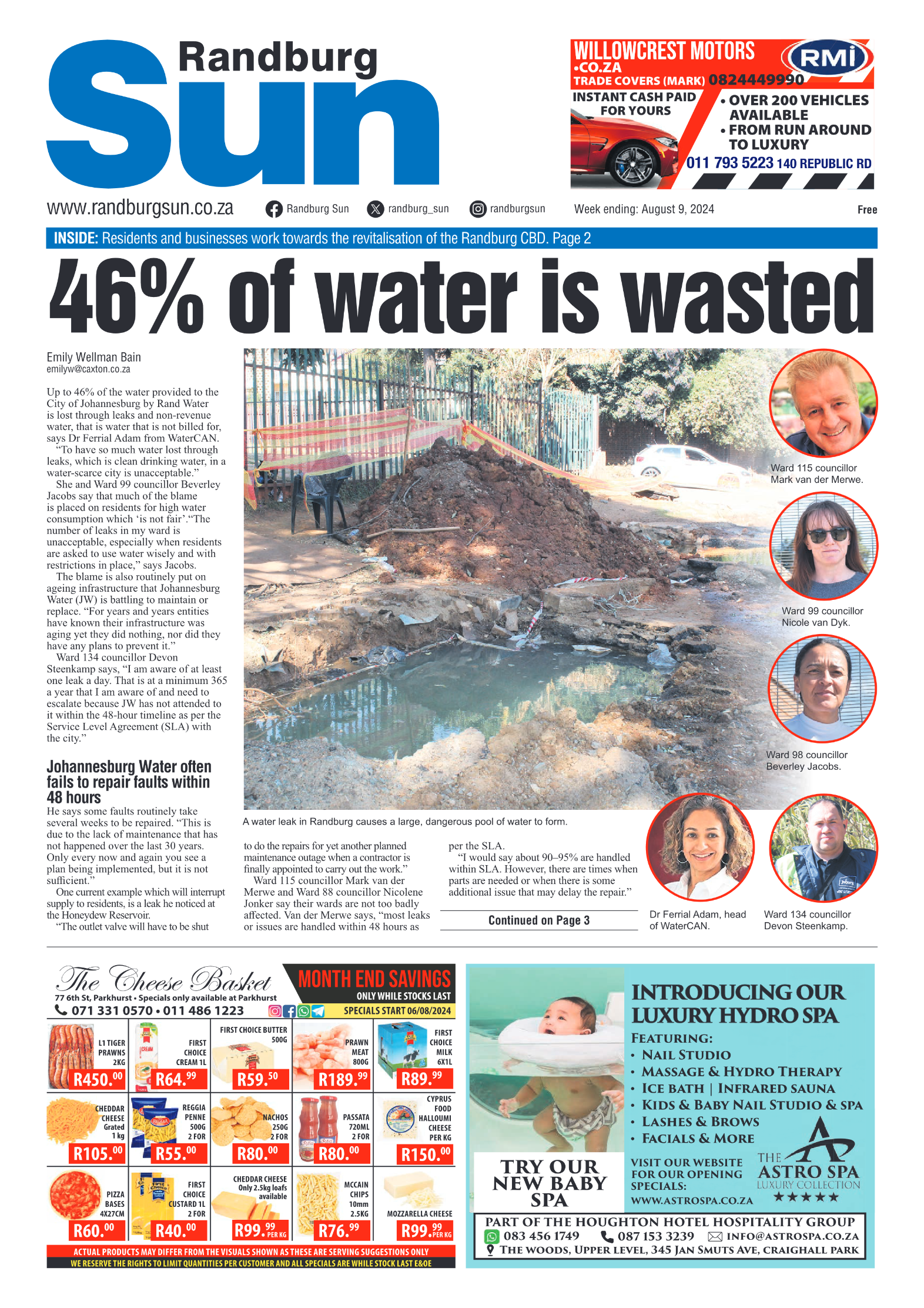 Randburg Sun 9 August 2024 page 1