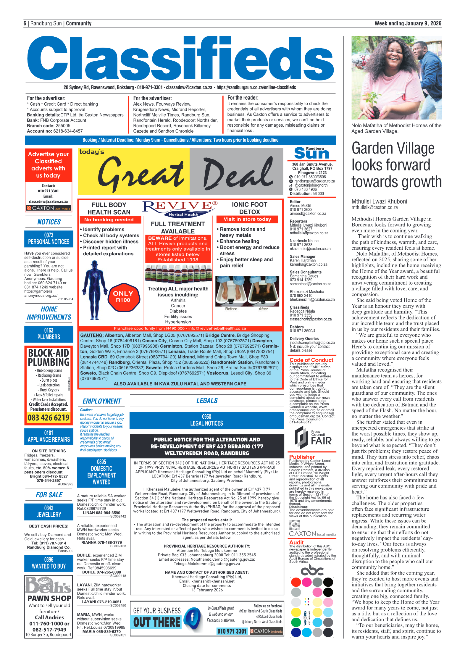 Randburg Sun 9 January 2026 page 6