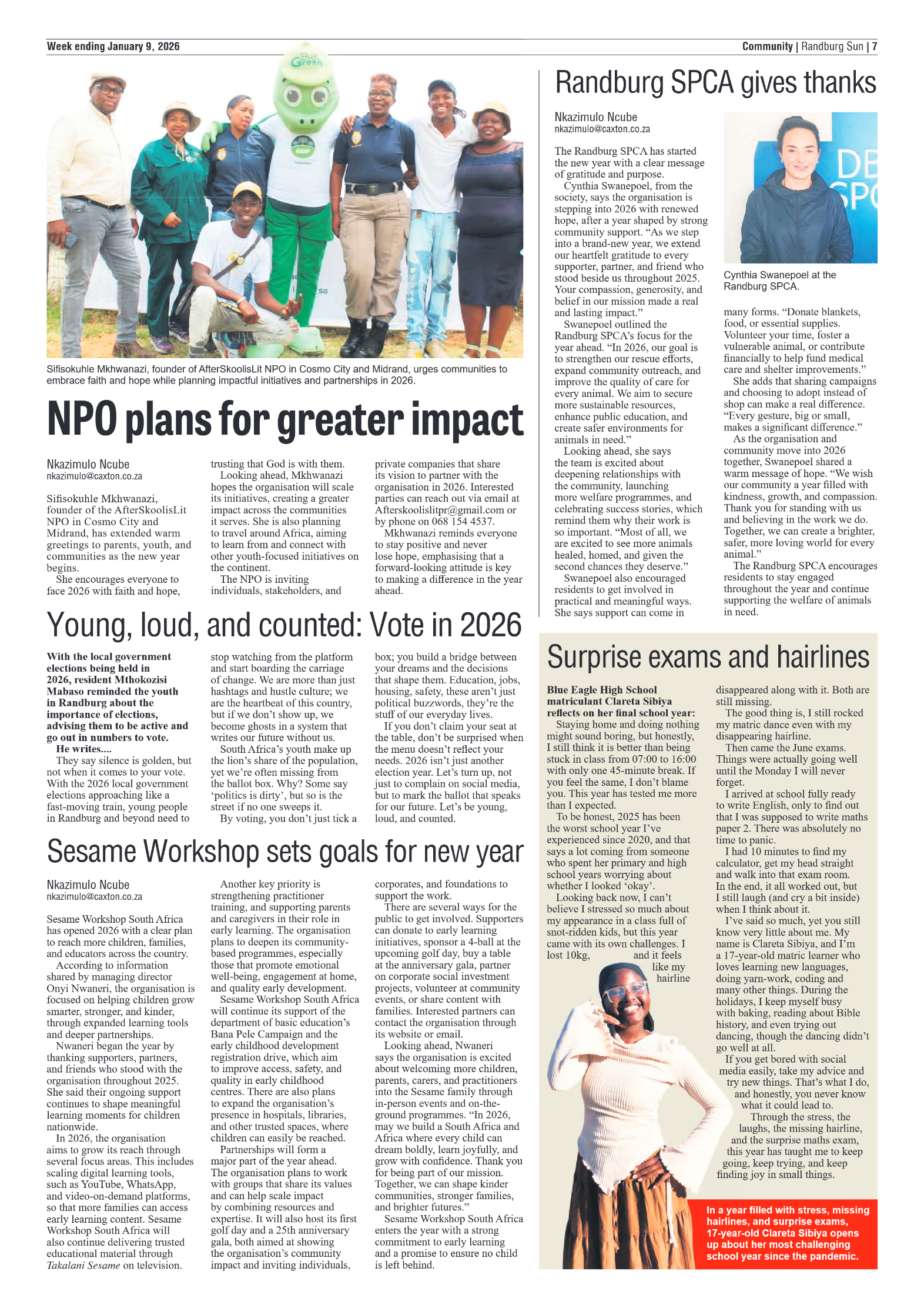 Randburg Sun 9 January 2026 page 7