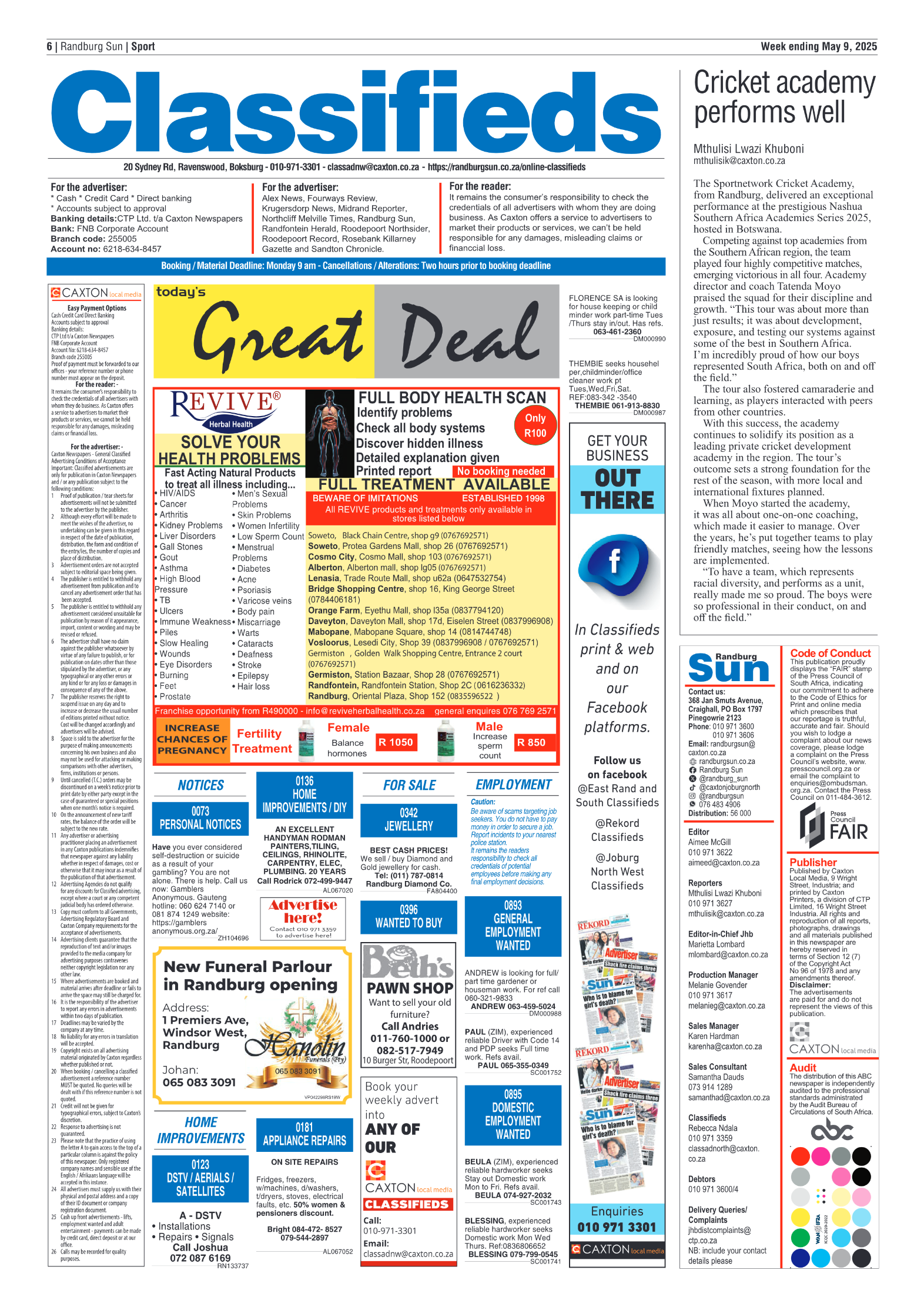 Randburg Sun 9 May 2025 page 6