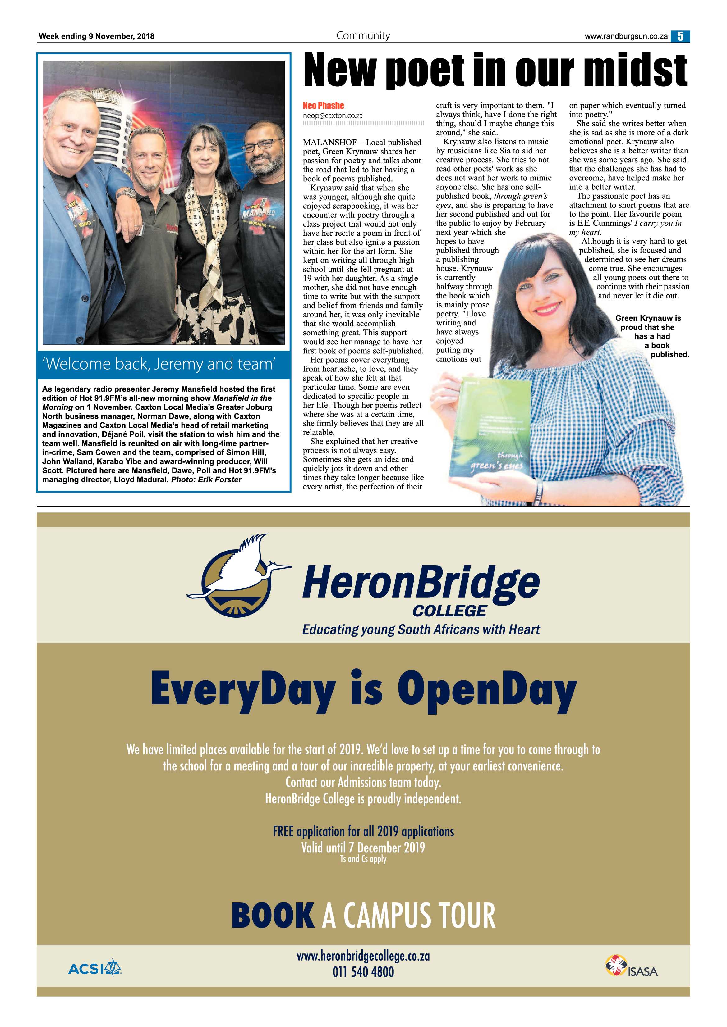 Randburg Sun 9 November 2018 page 5