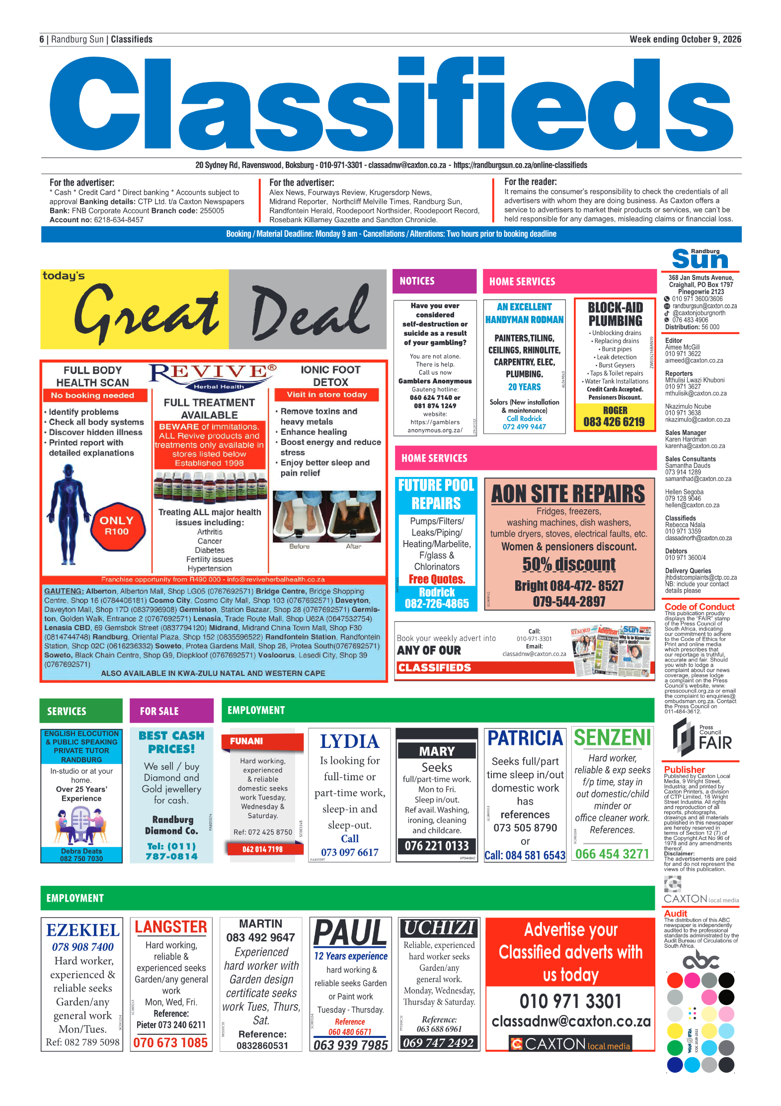 Randburg Sun 9 October 2026 page 8