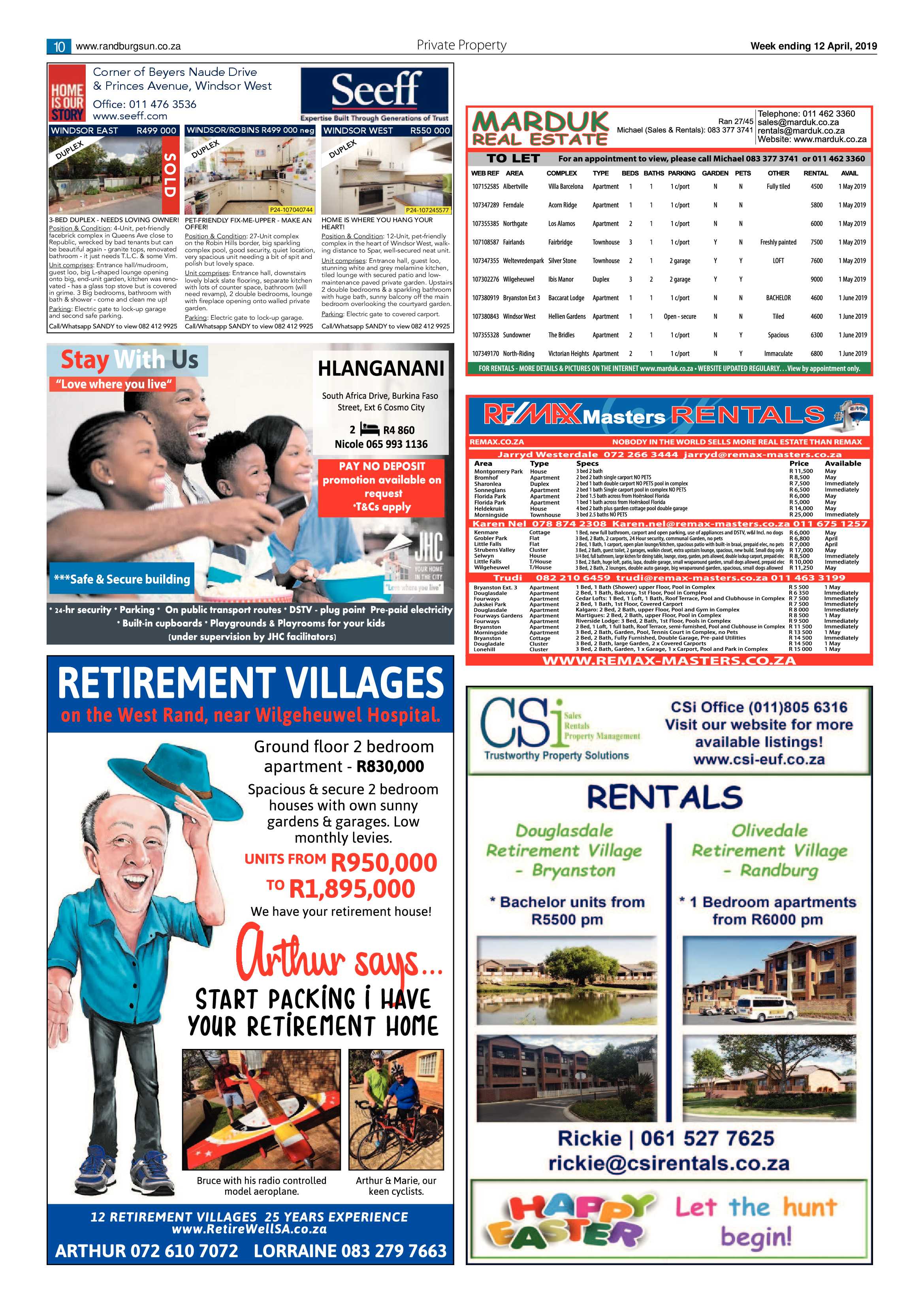 Randburg Sun April 12, 2019 page 9