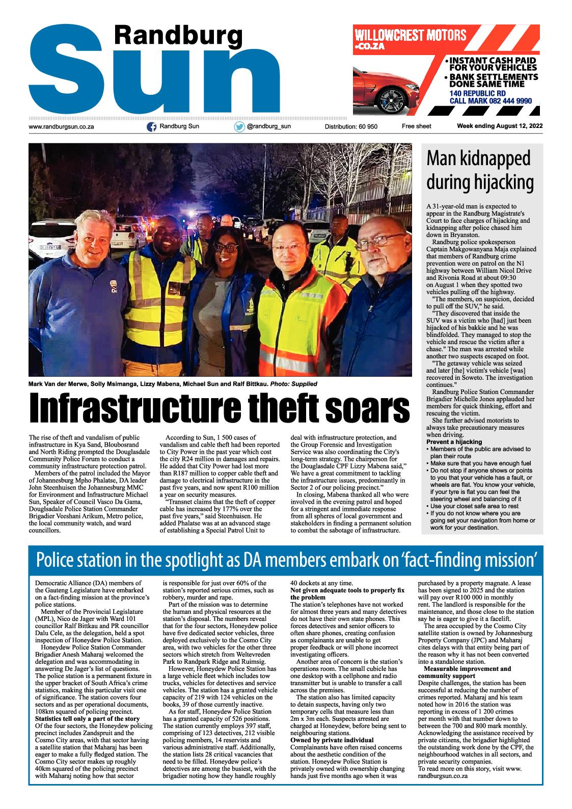 Randburg Sun August 12 2022 page 1