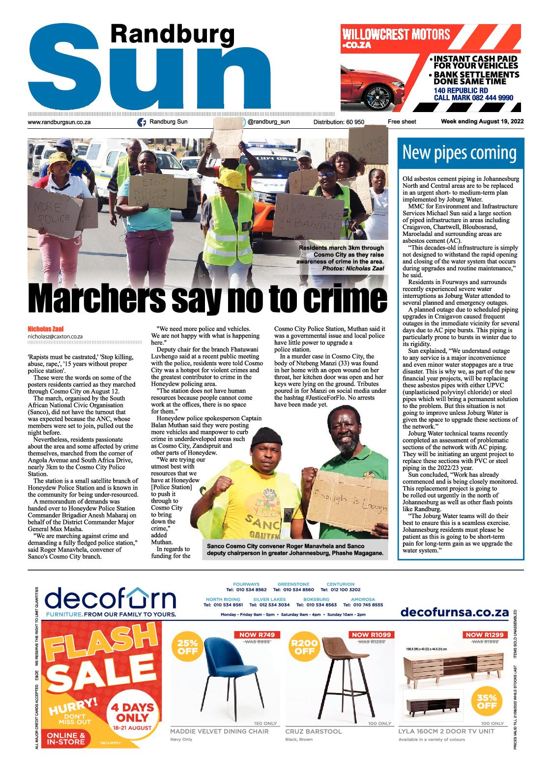 Randburg Sun August 19 2022 page 1