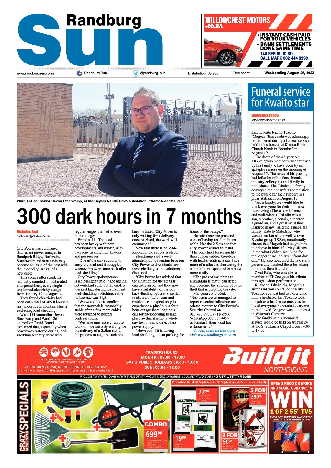 Randburg Sun August 26 2022 page 1