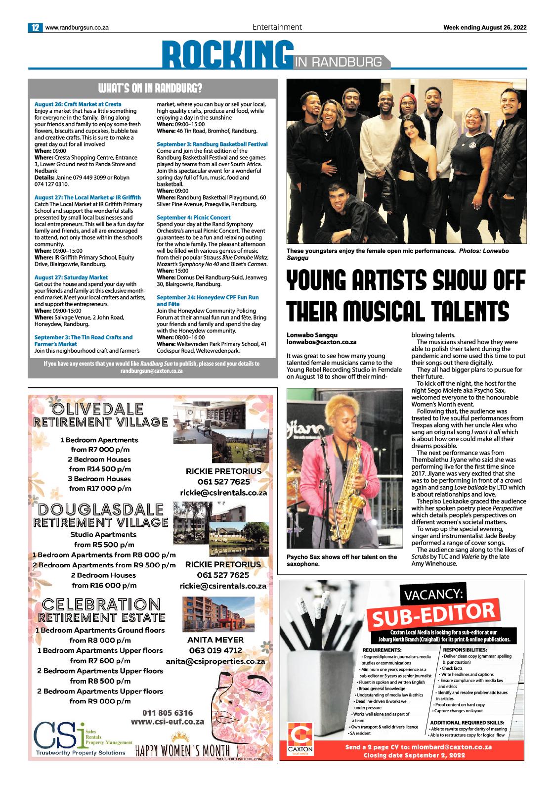 Randburg Sun August 26 2022 page 12