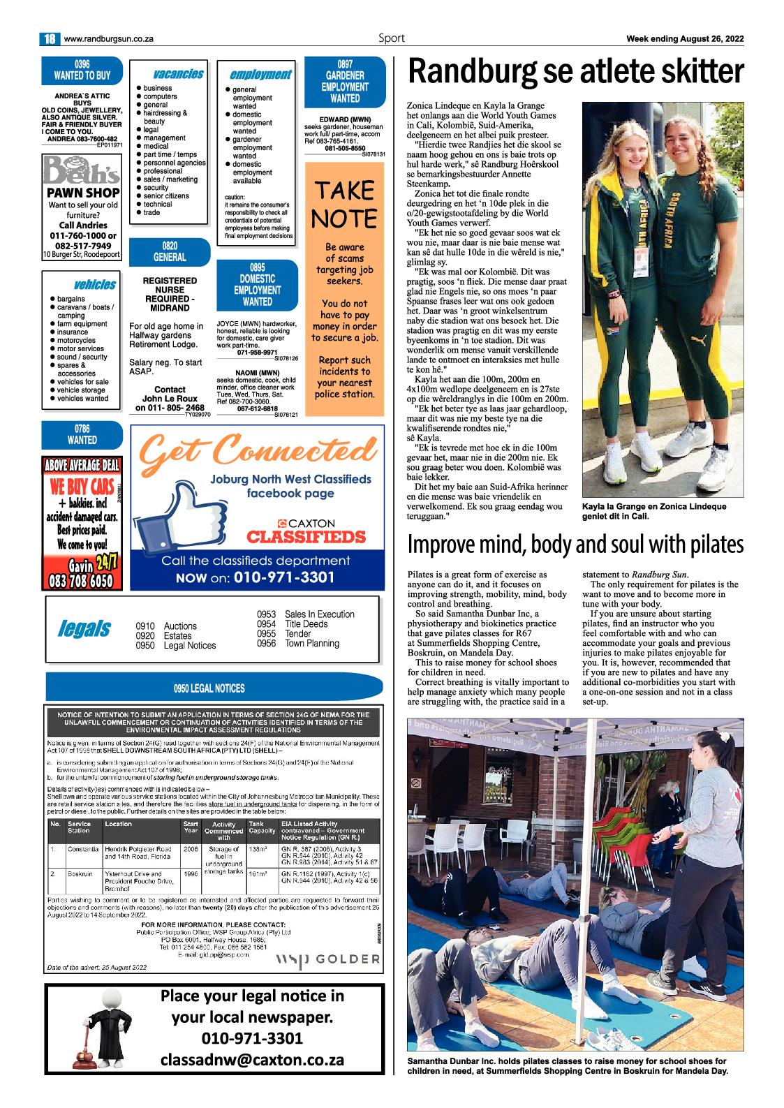Randburg Sun August 26 2022 page 18