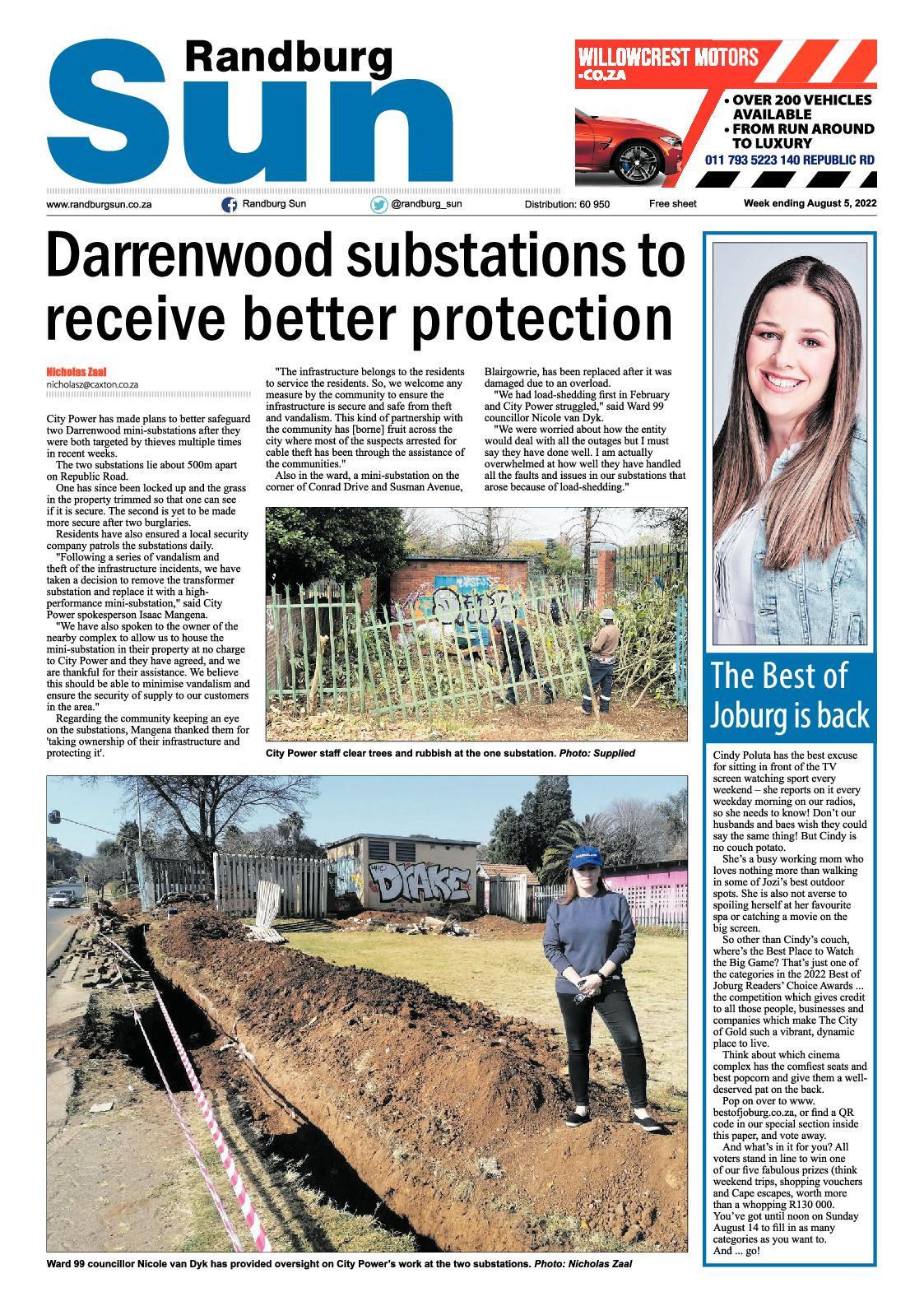 Randburg Sun August 5 2022 page 1