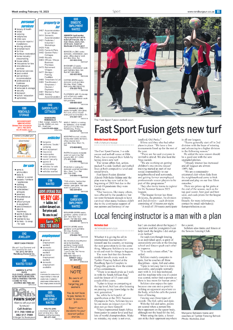 Randburg Sun 10 Feb 2023 page 11