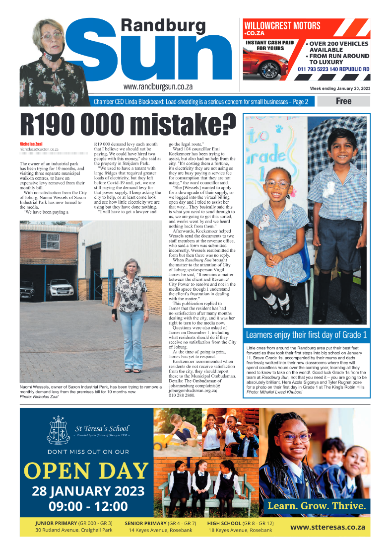 Randburg Sun Jan 20 2023 page 1